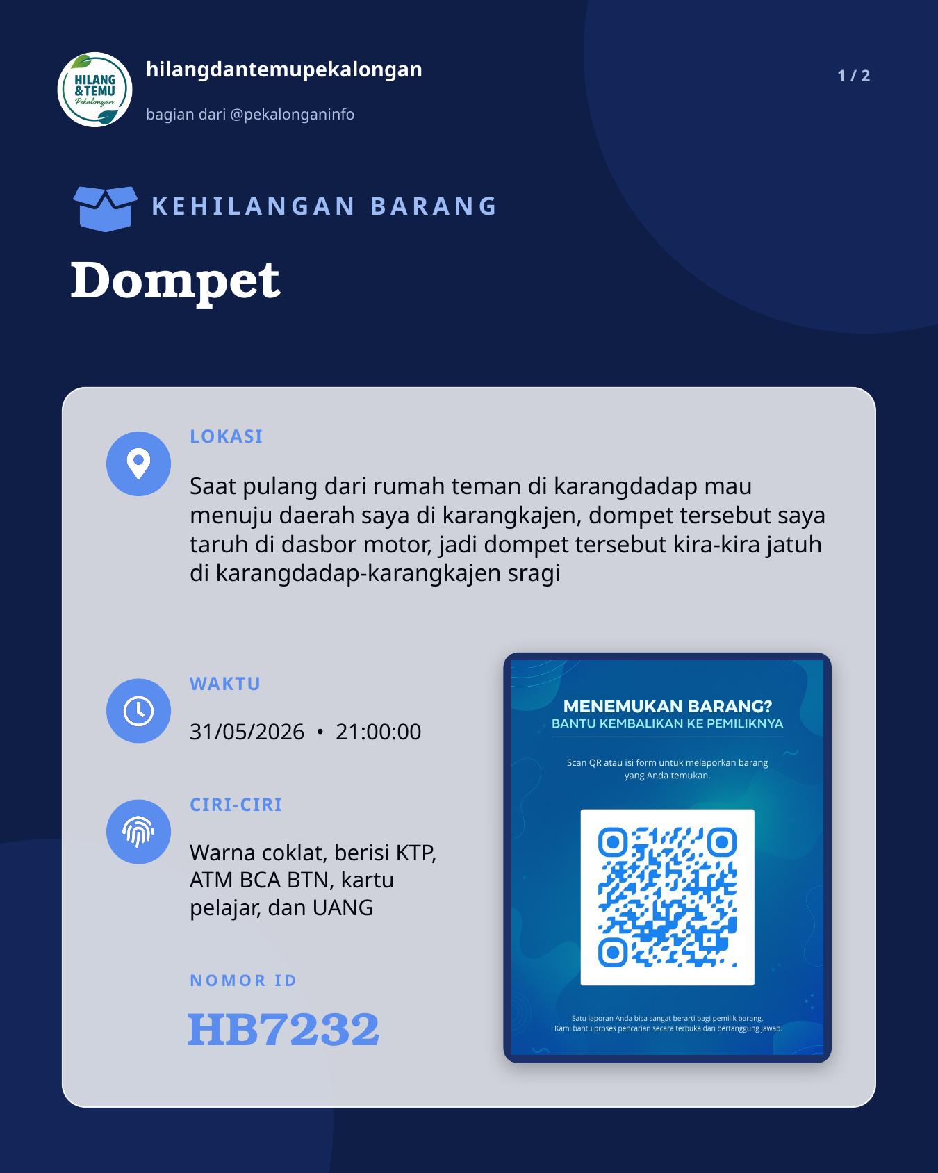Slide 1 laporan Dompet