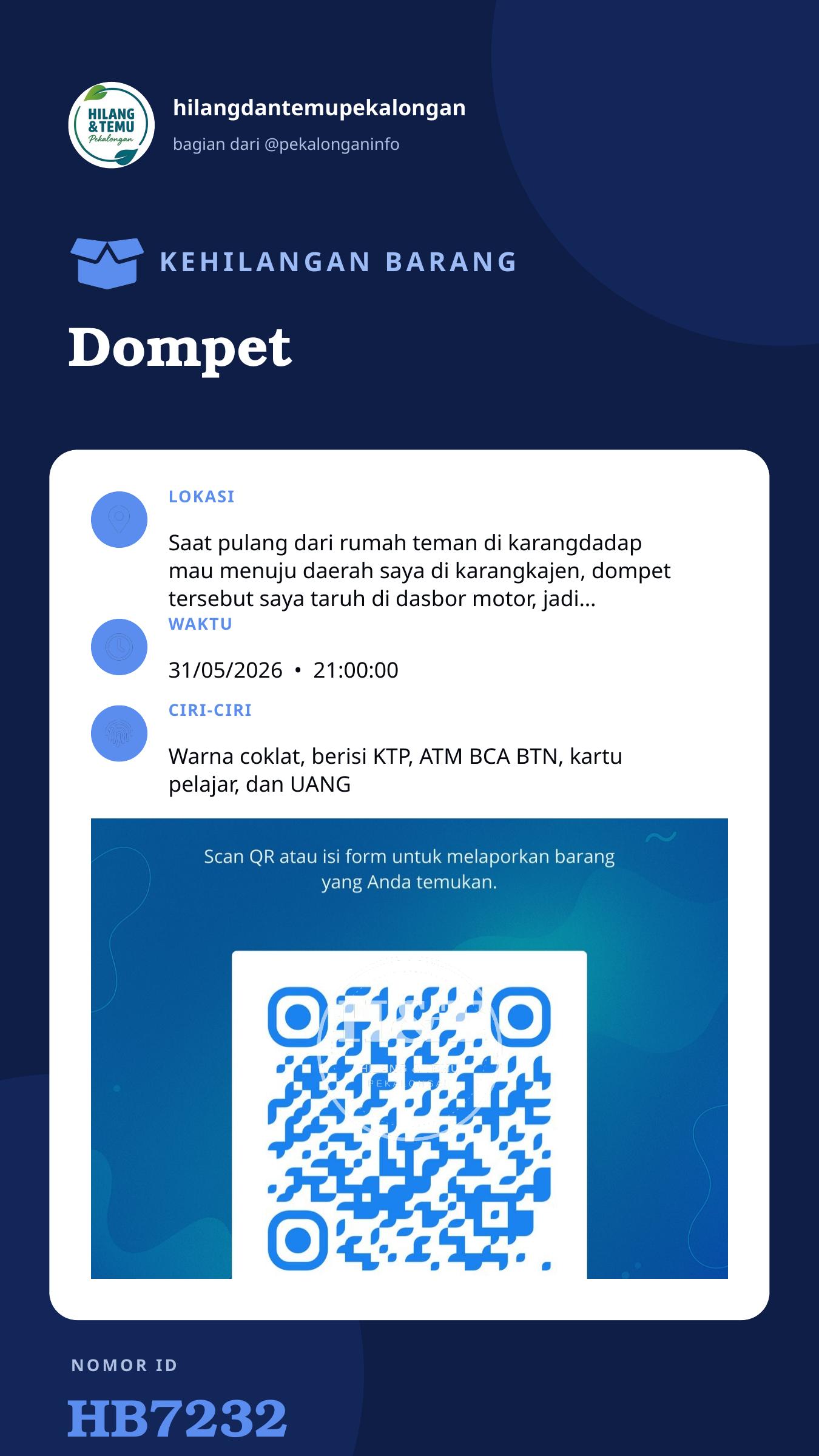 Story 9:16 laporan Dompet