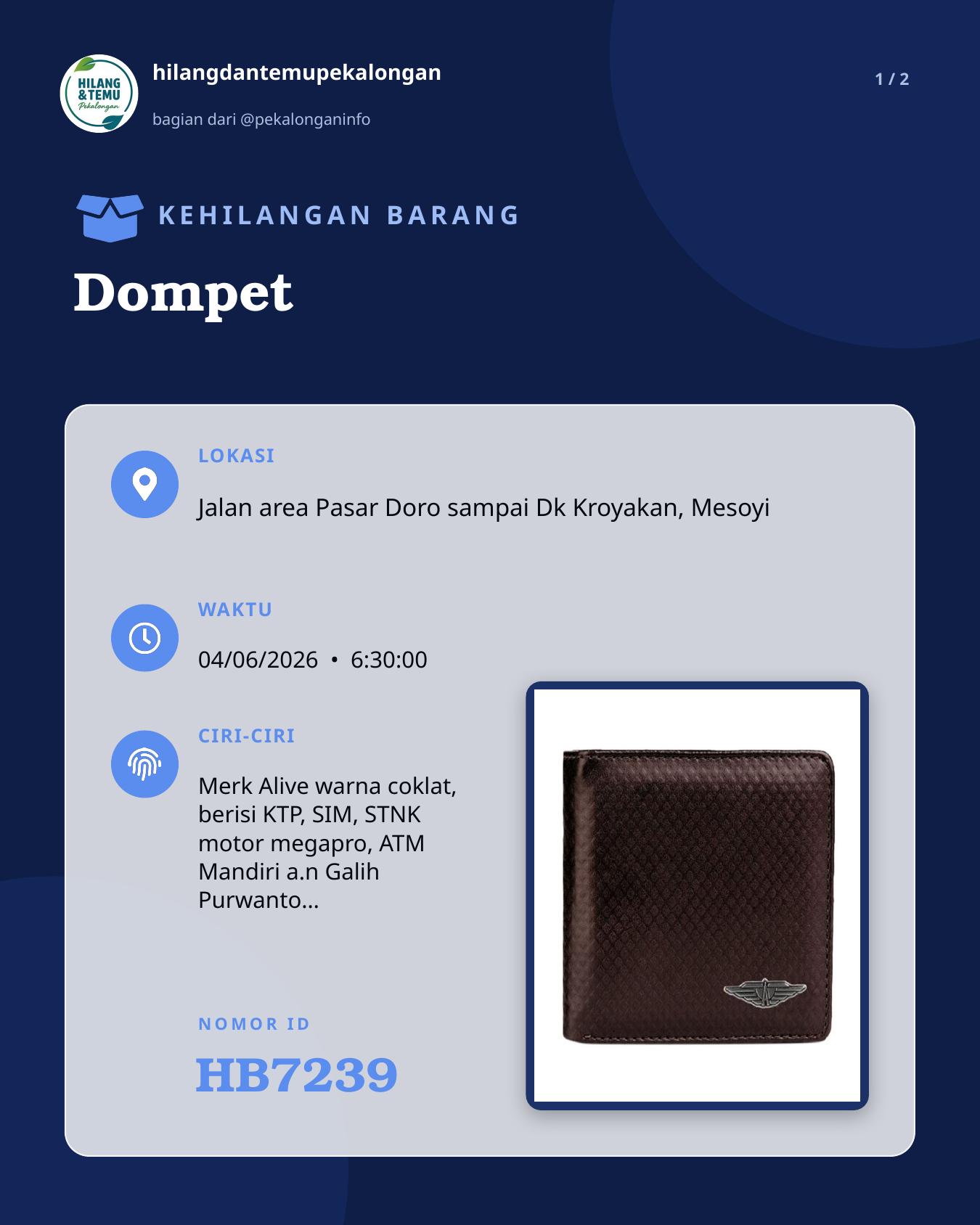 Slide 1 laporan Dompet