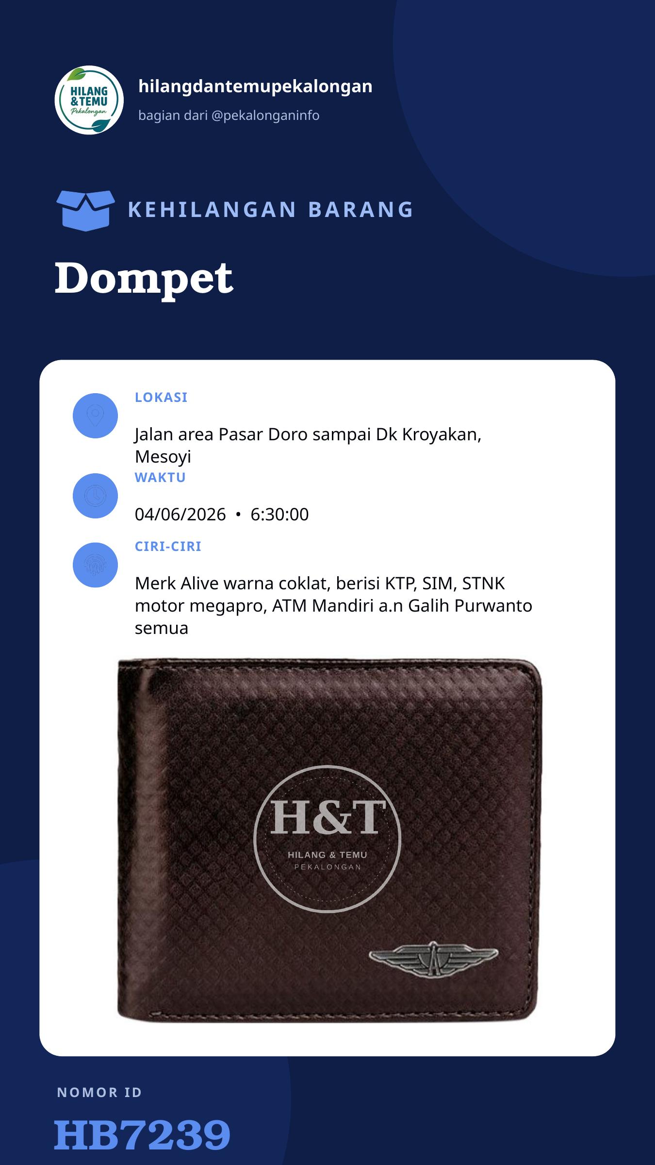 Story 9:16 laporan Dompet