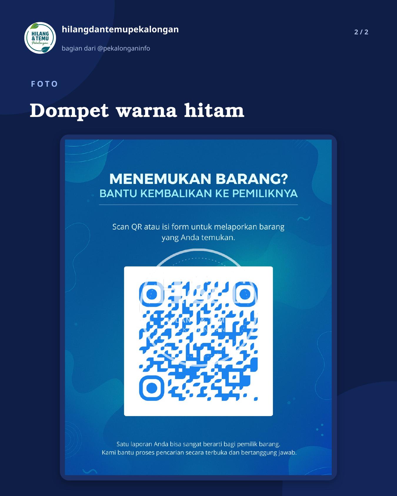 Slide 2 laporan Dompet warna hitam