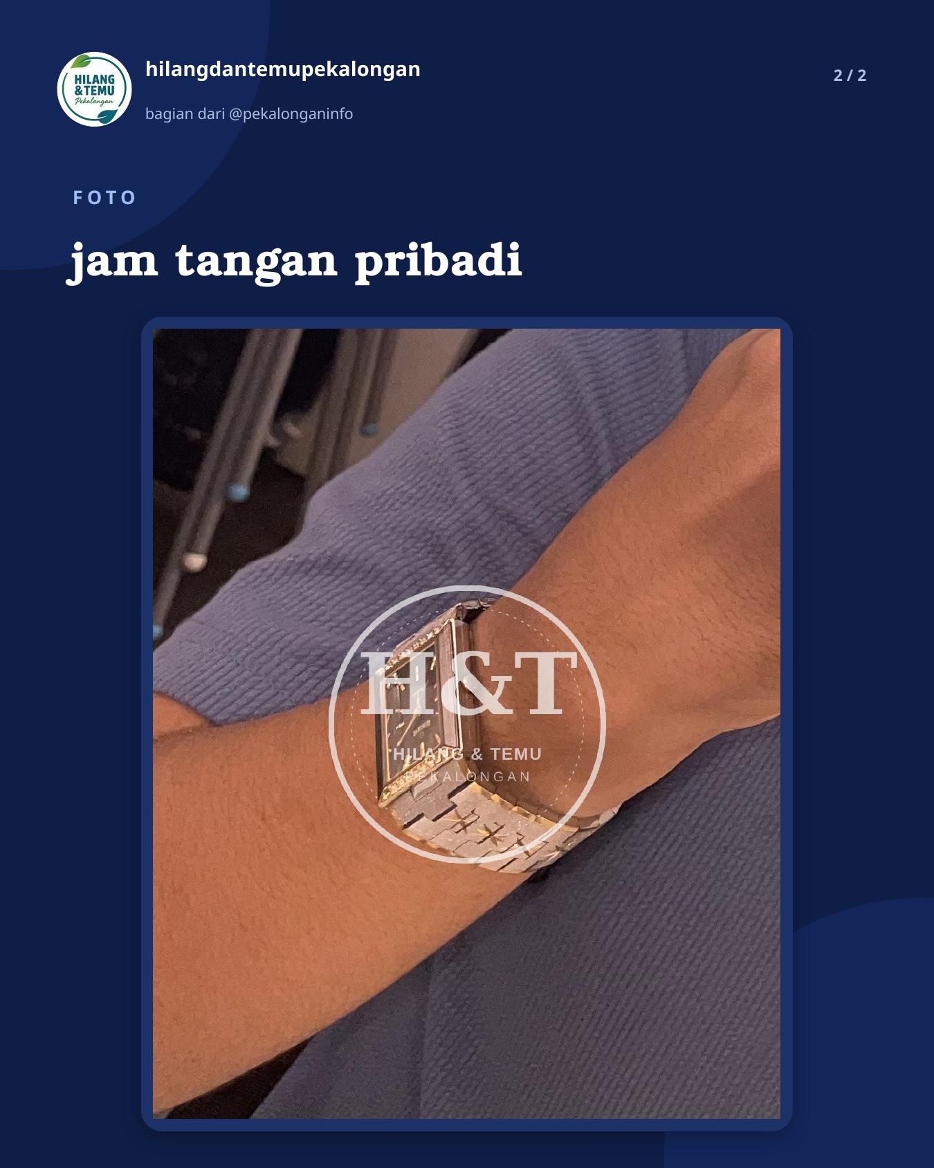 Slide 2 laporan jam tangan pribadi