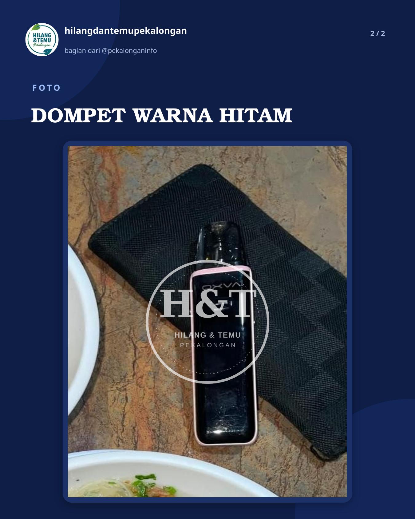 Slide 2 laporan DOMPET WARNA HITAM