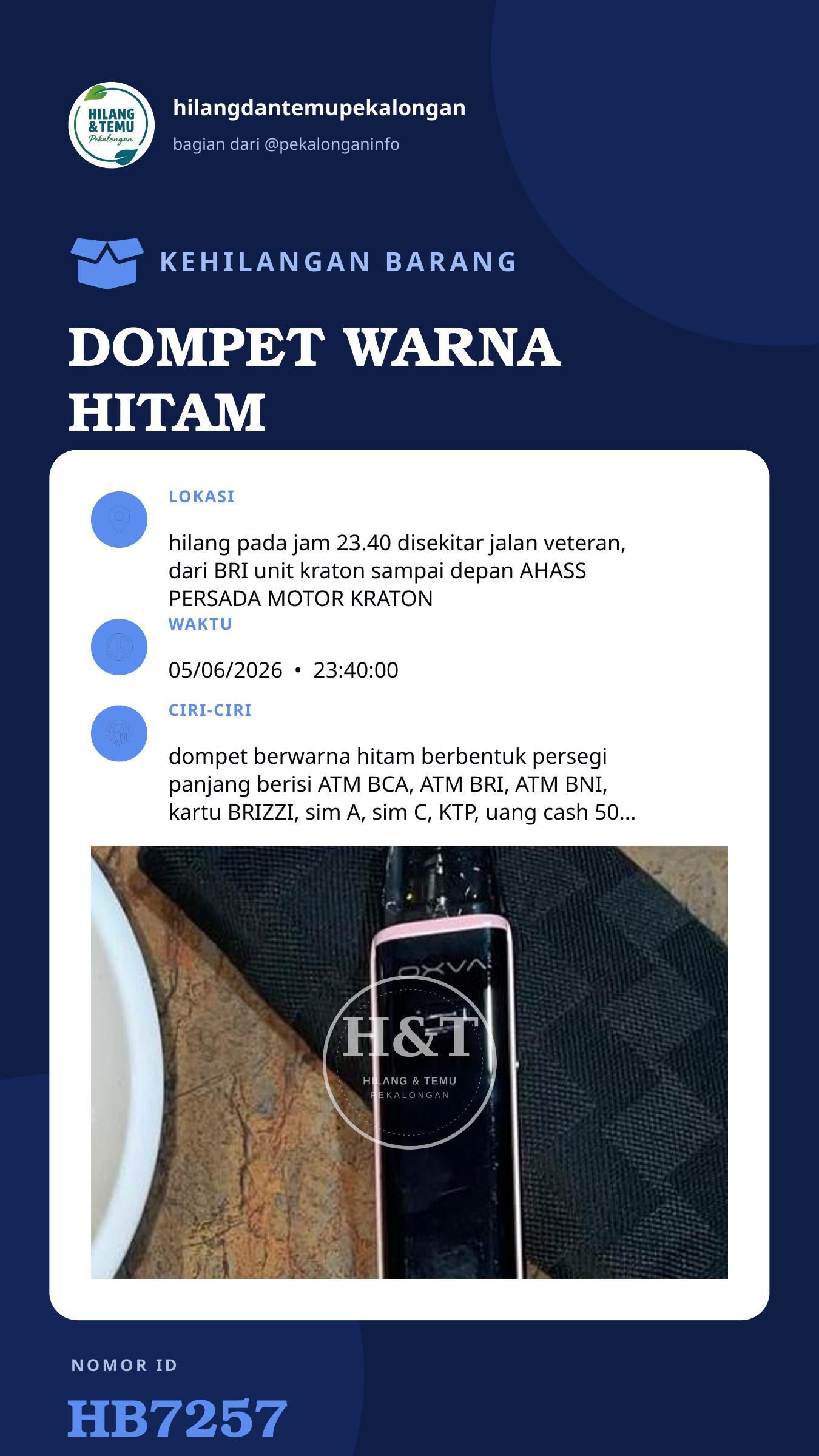 Story 9:16 laporan DOMPET WARNA HITAM