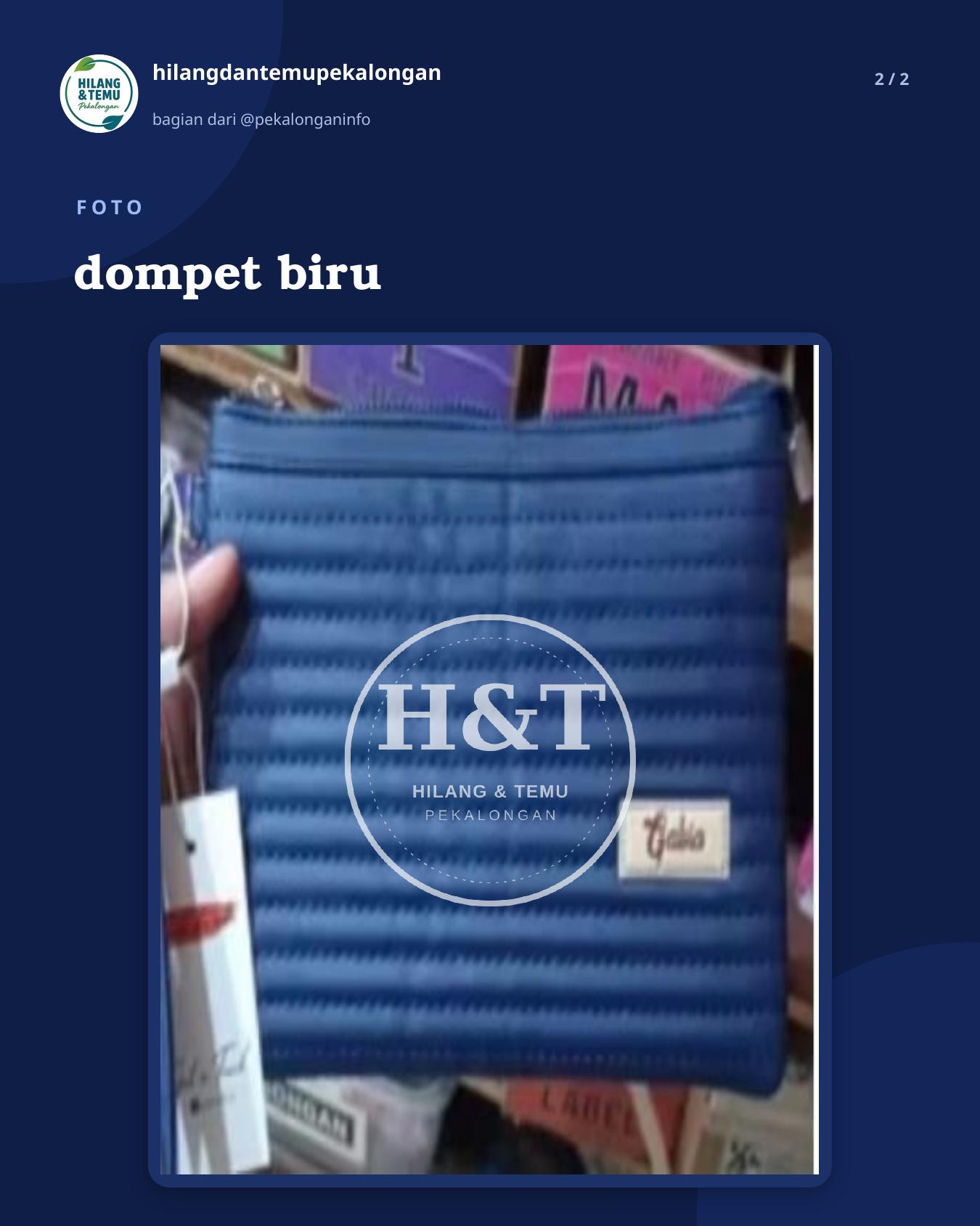 Slide 2 laporan dompet biru
