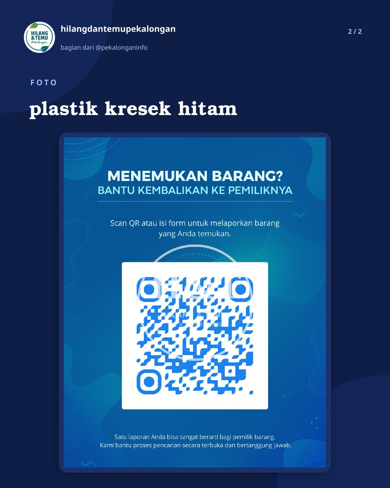 Slide 2 laporan plastik kresek hitam