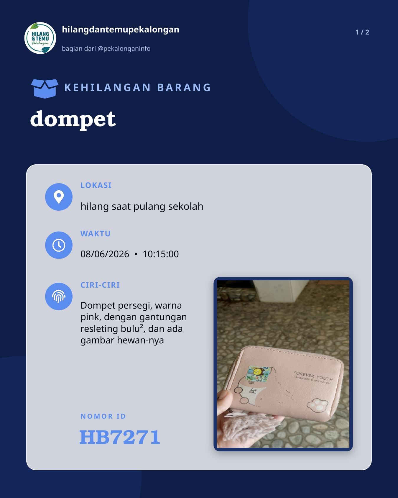 Slide 1 laporan dompet