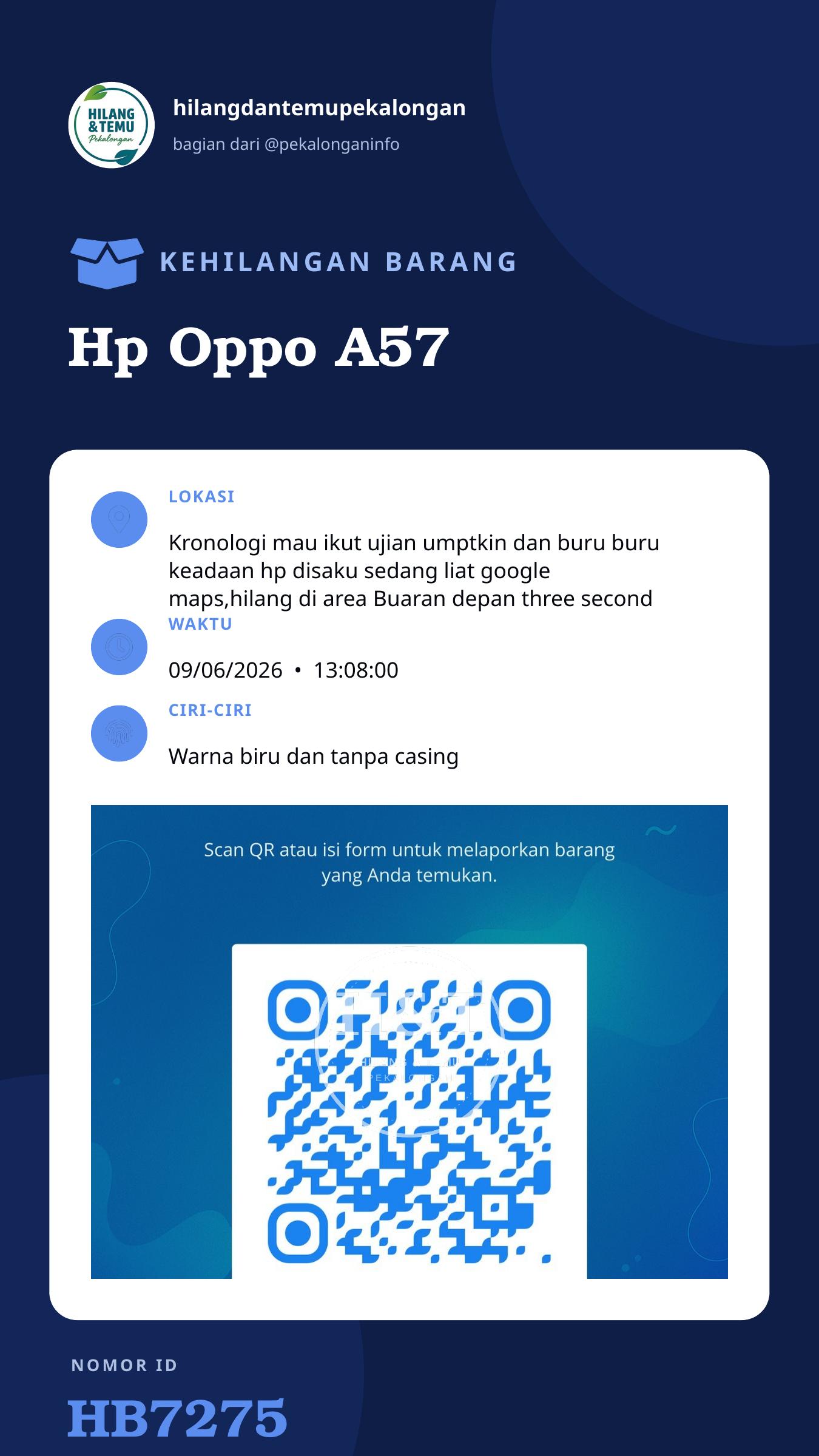 Story 9:16 laporan Hp Oppo A57