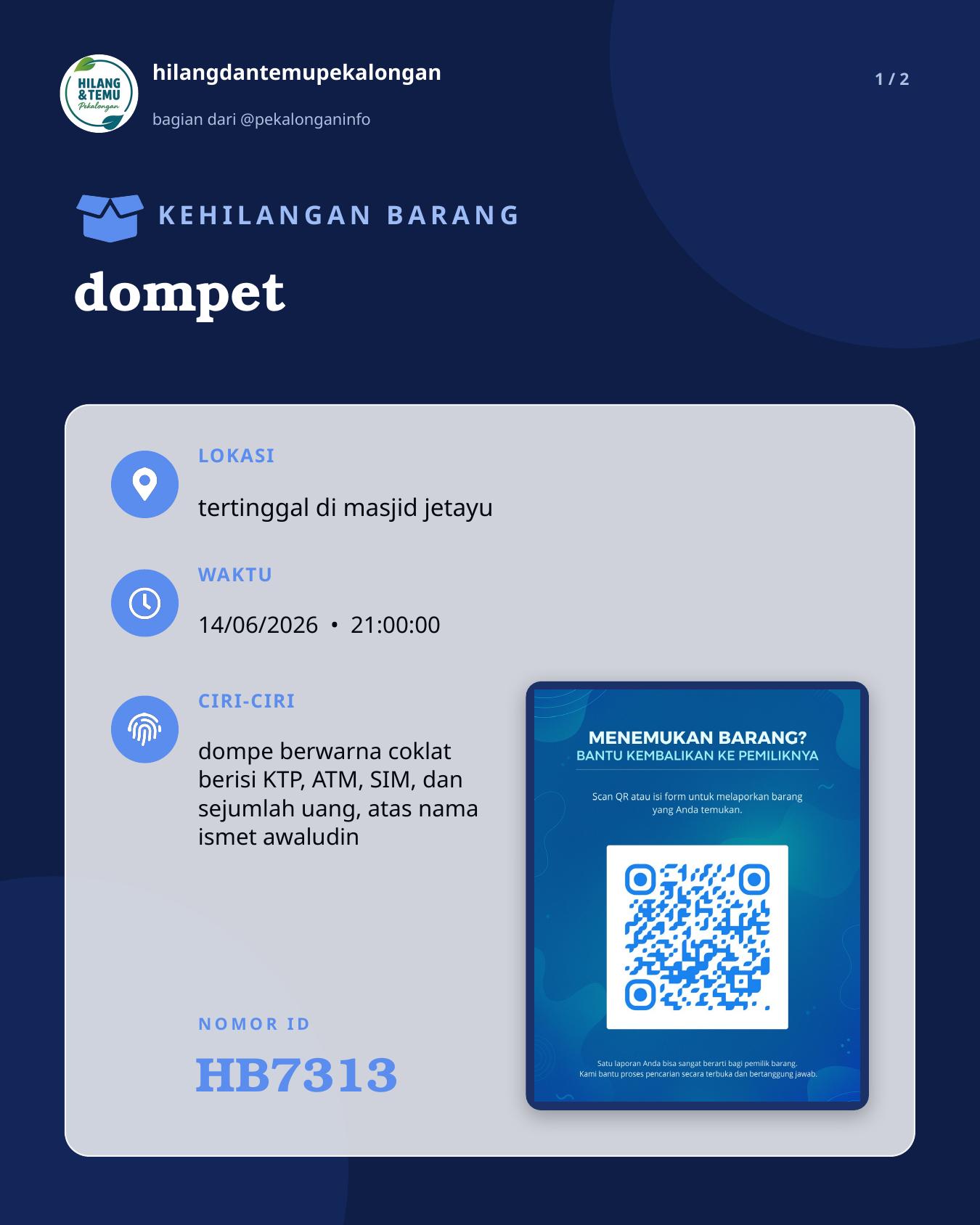 Slide 1 laporan dompet