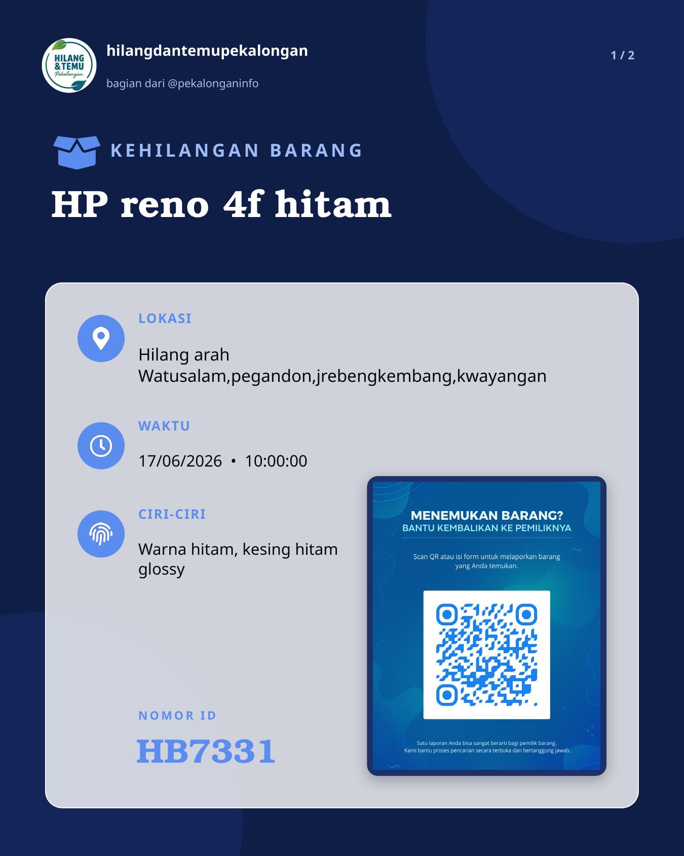 Slide 1 laporan HP reno 4f hitam