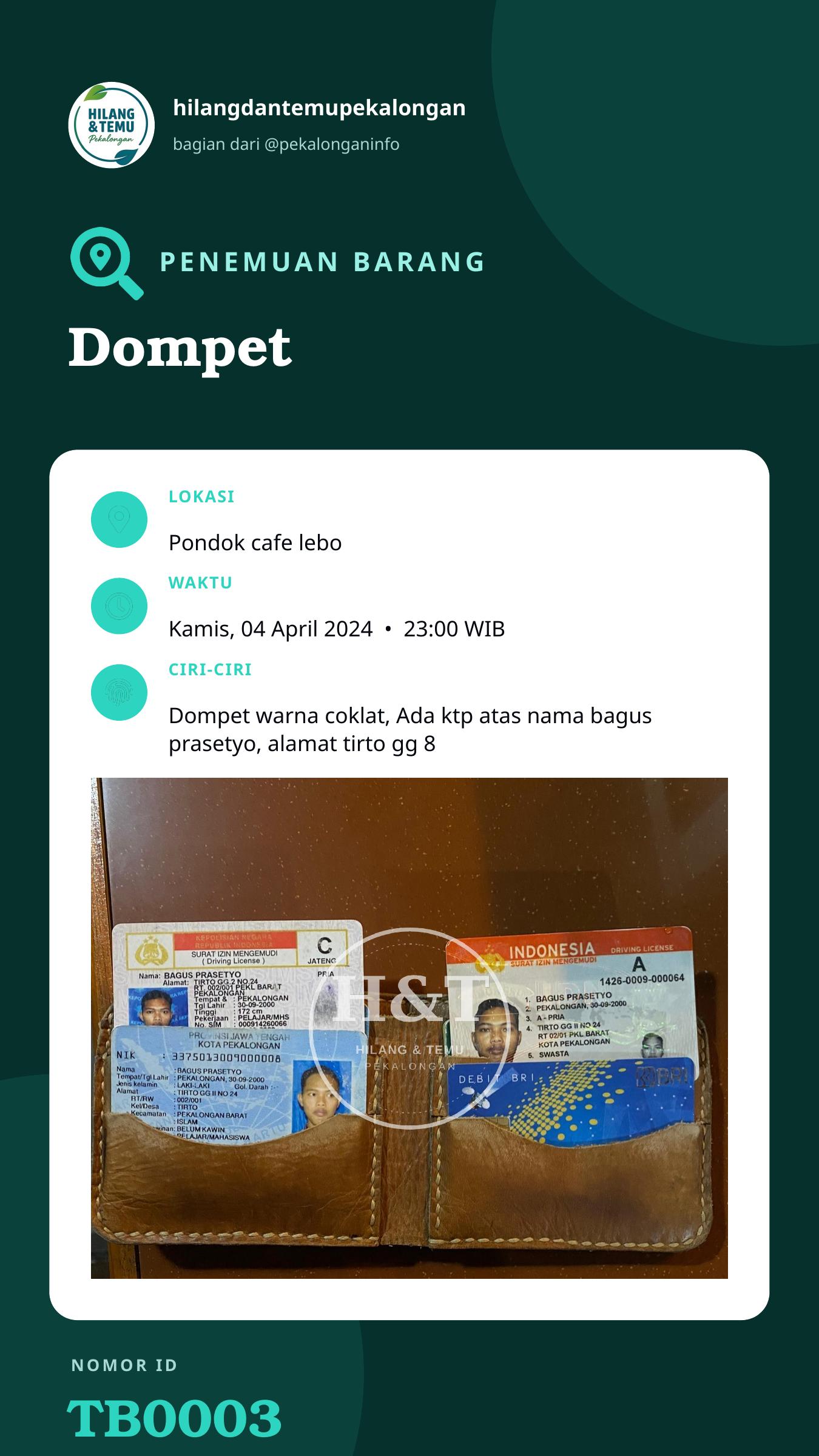 Story 9:16 laporan Dompet
