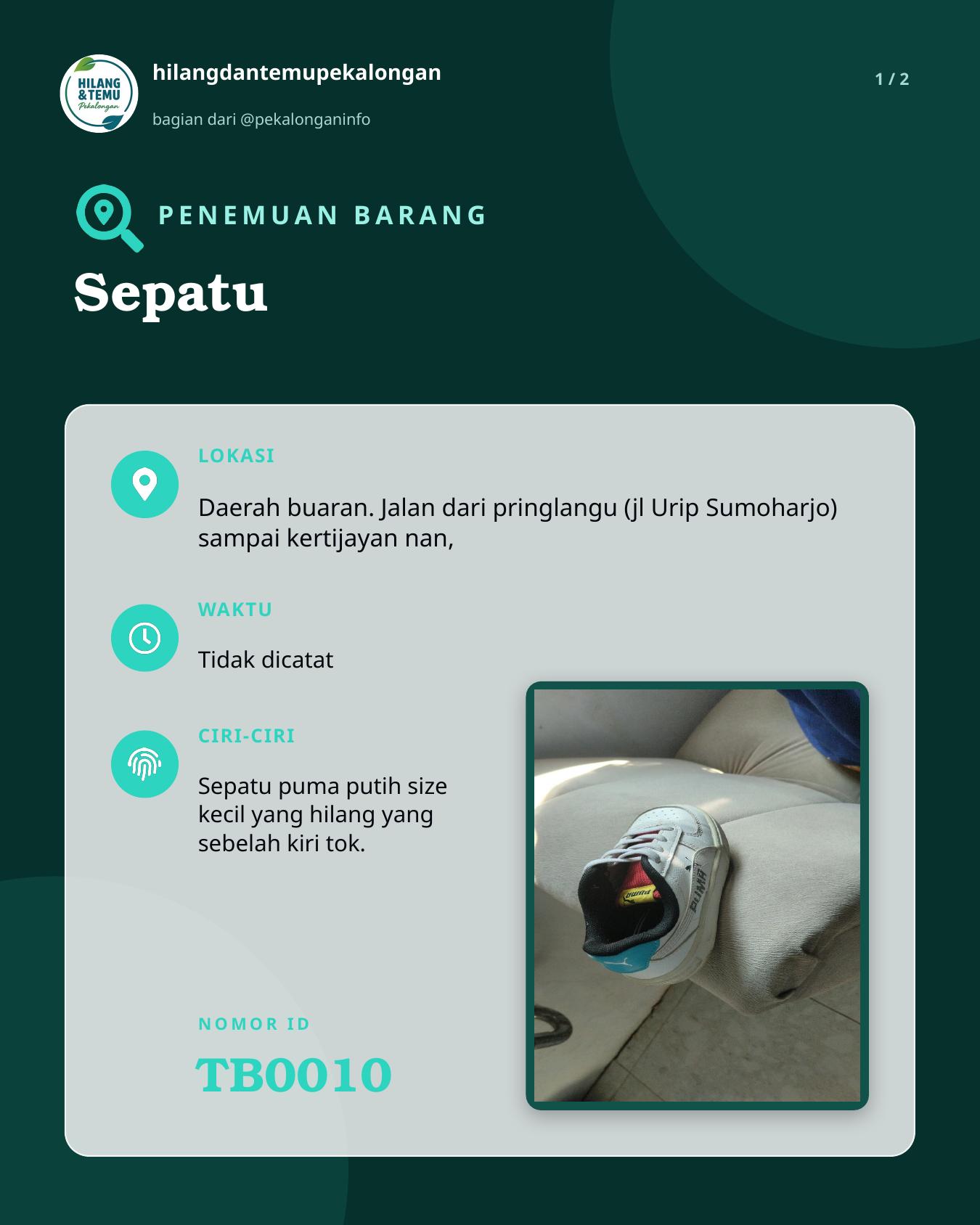 Slide 1 laporan Sepatu