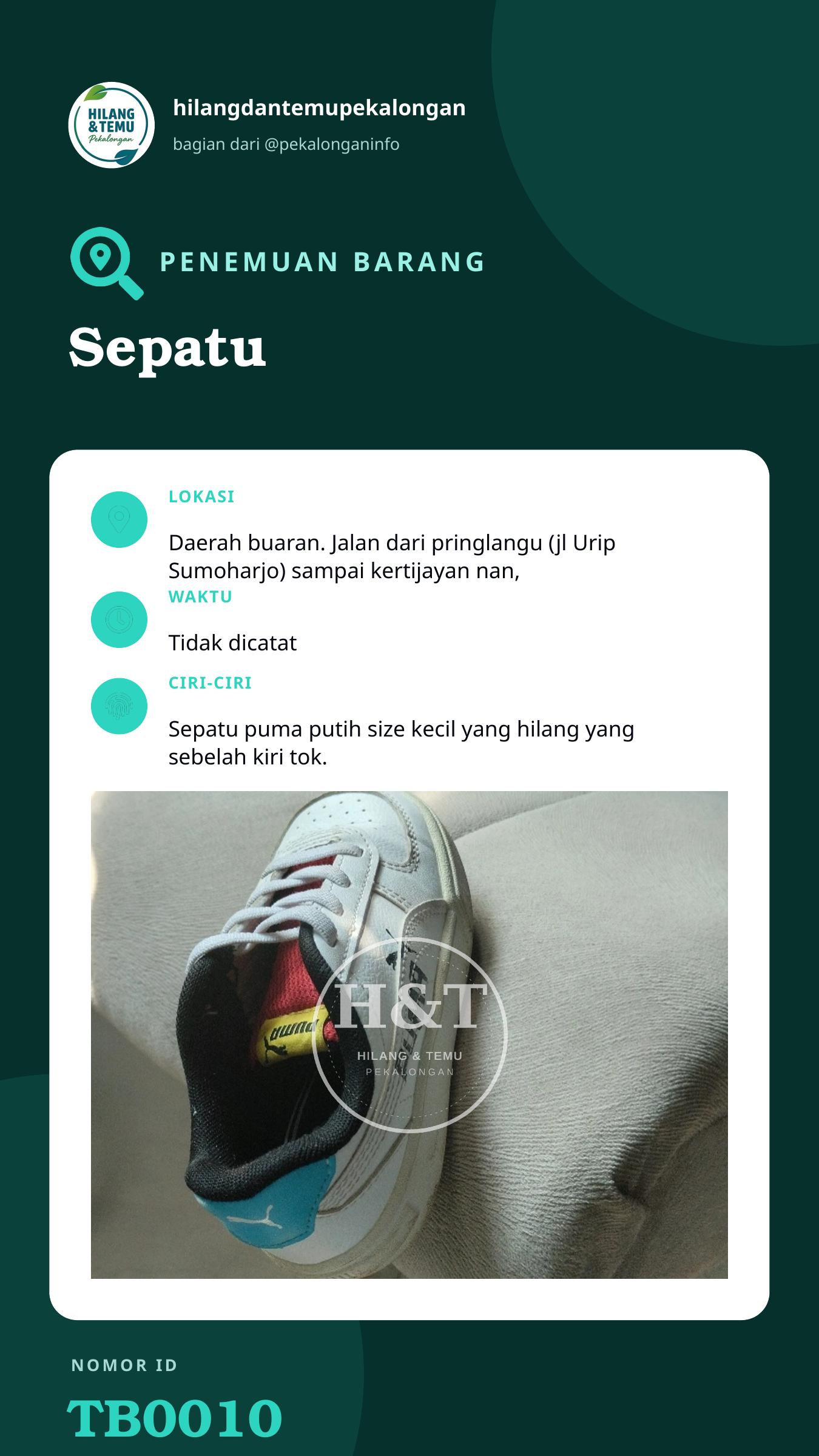 Story 9:16 laporan Sepatu