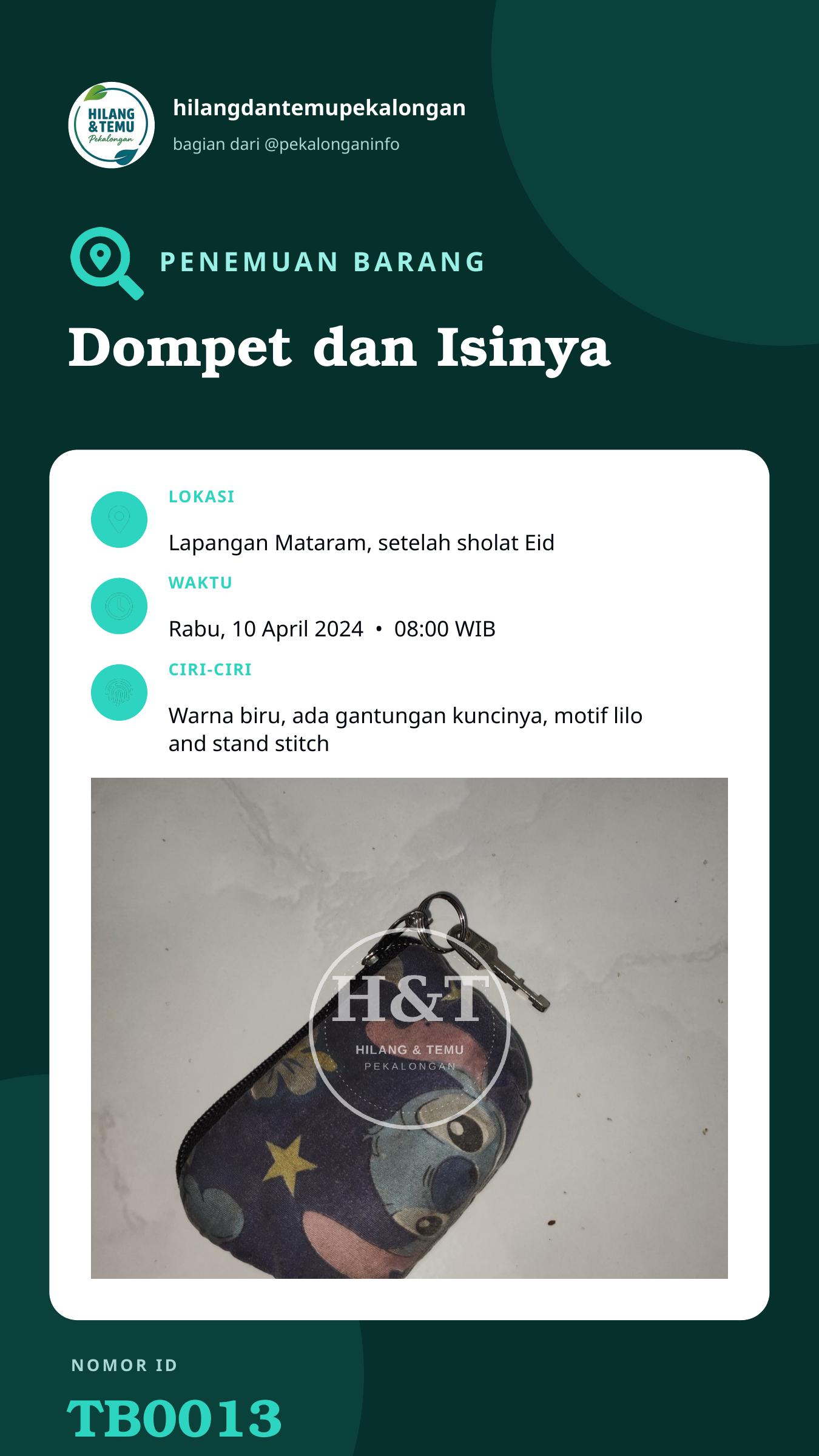 Story 9:16 laporan Dompet dan Isinya