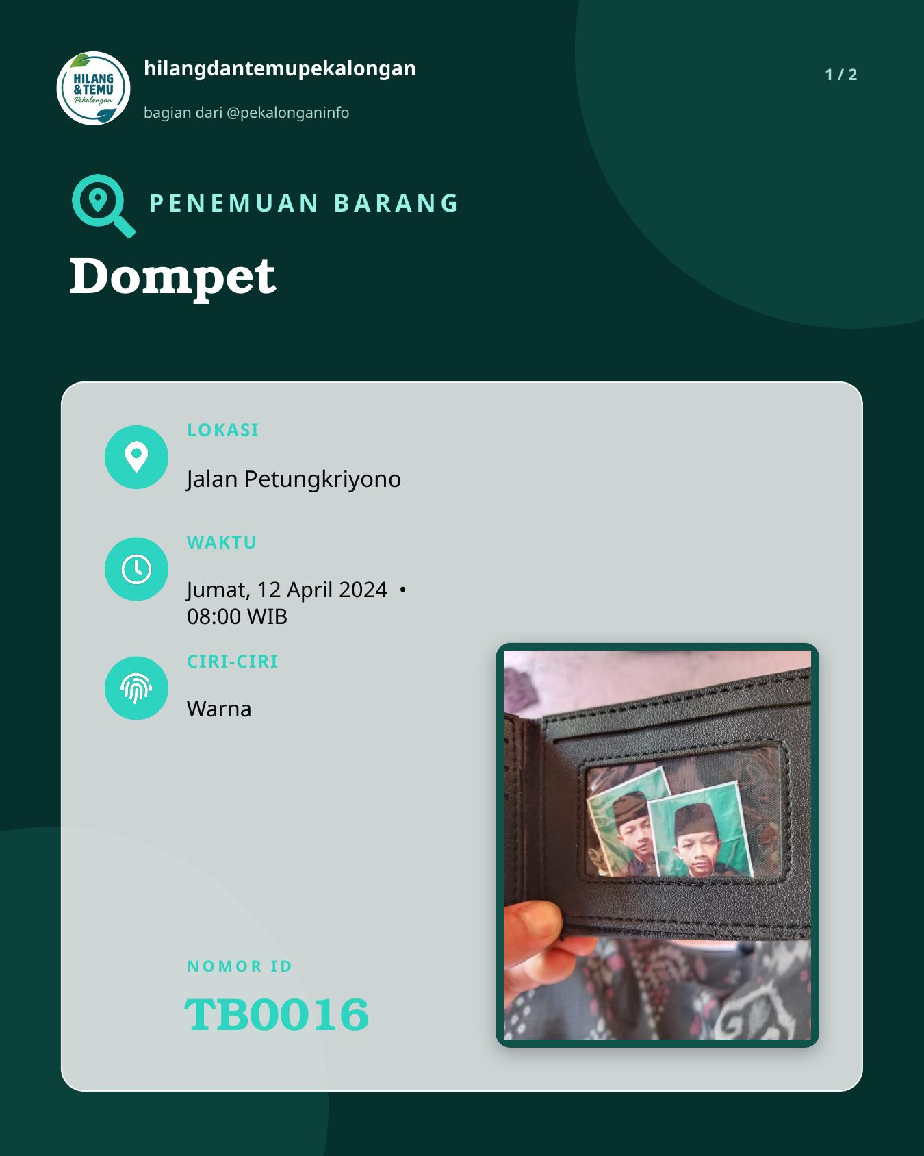 Slide 1 laporan Dompet