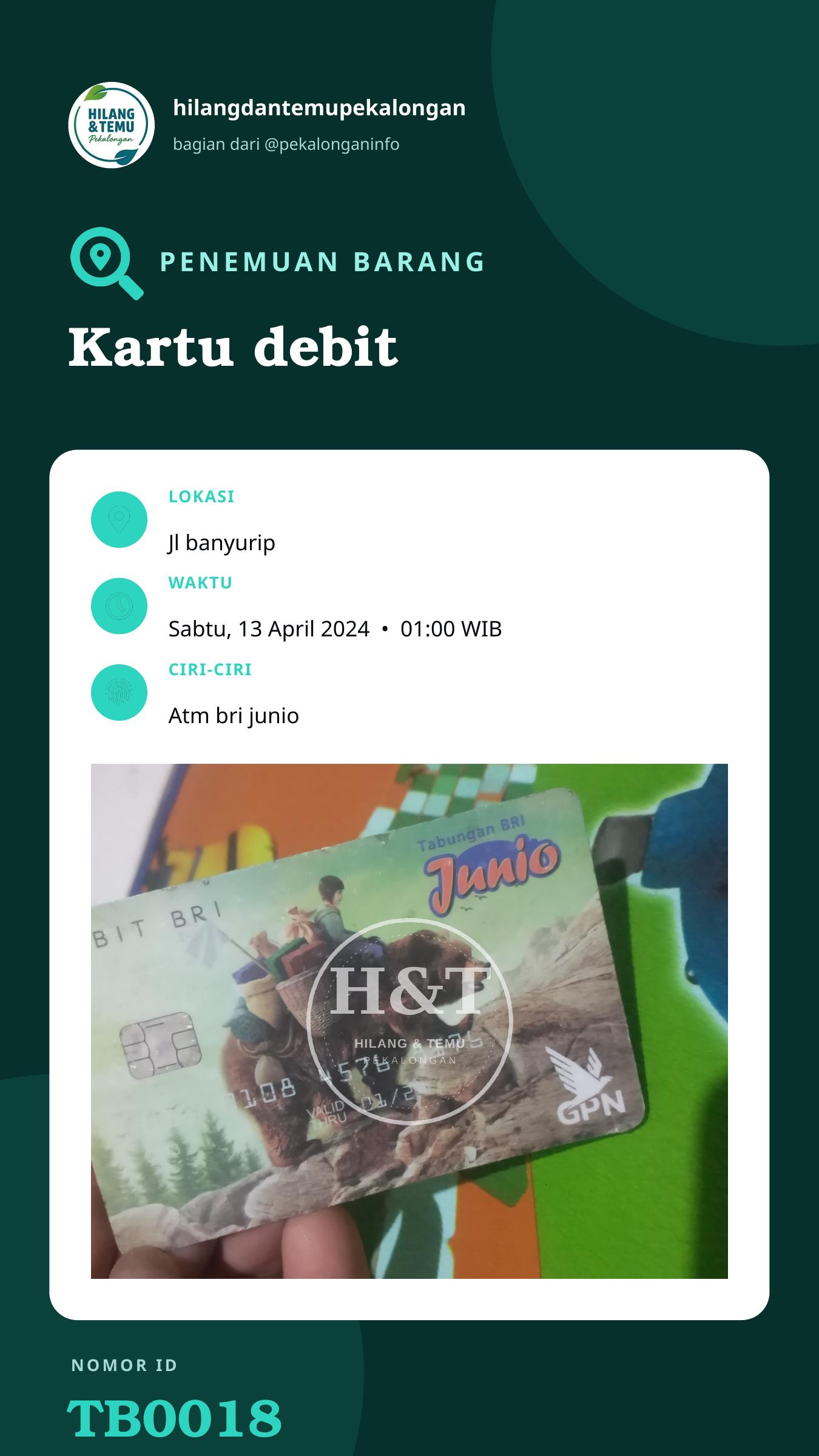 Story 9:16 laporan Kartu debit