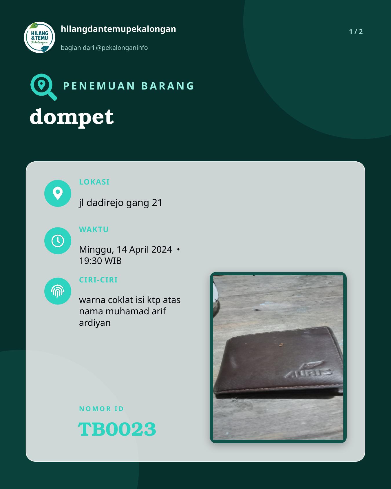 Slide 1 laporan dompet