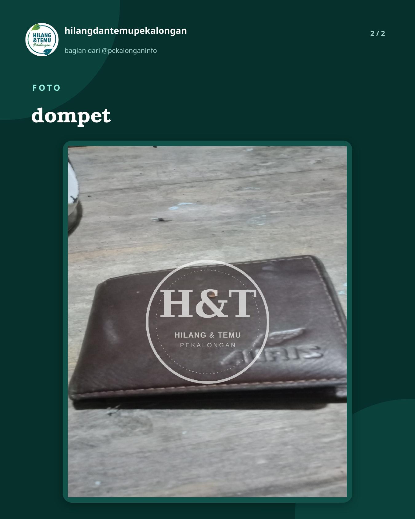 Slide 2 laporan dompet