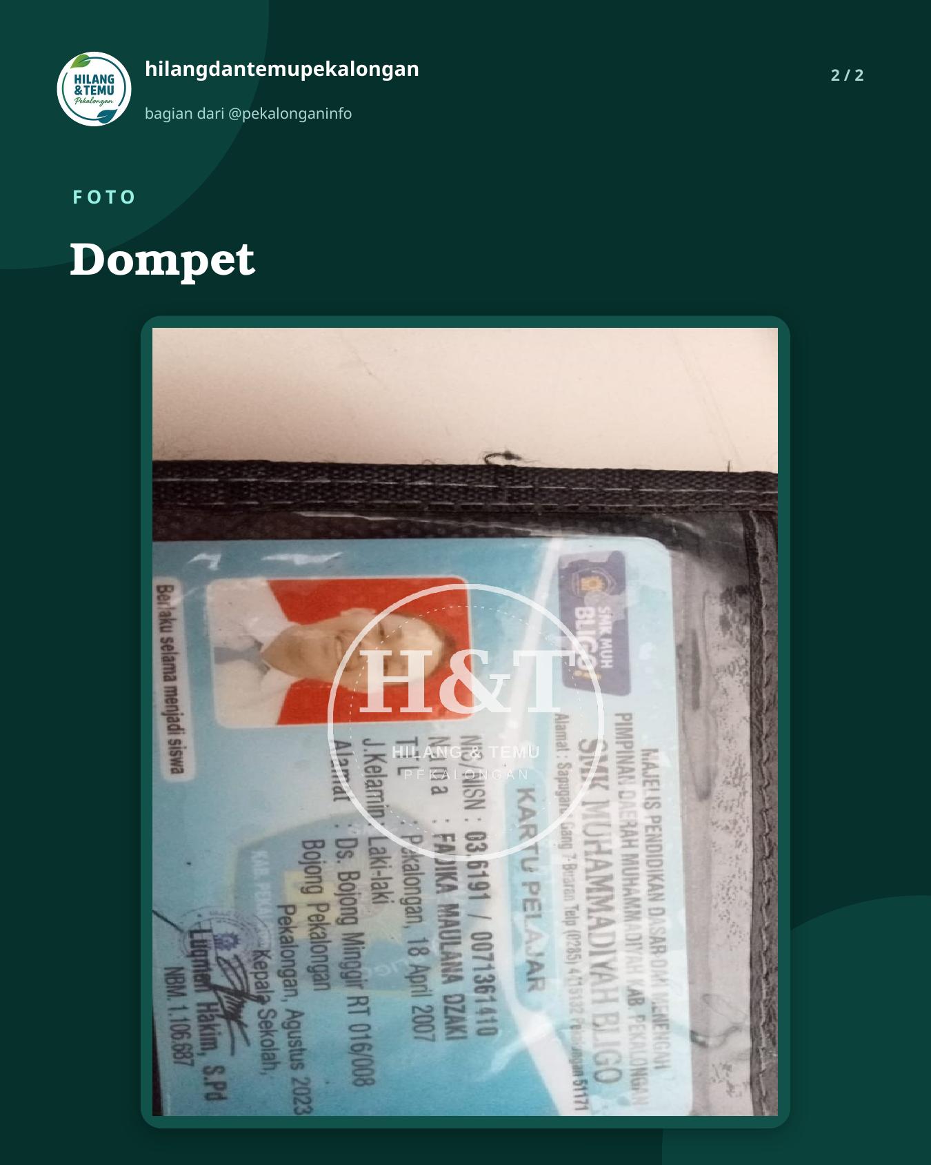 Slide 2 laporan Dompet