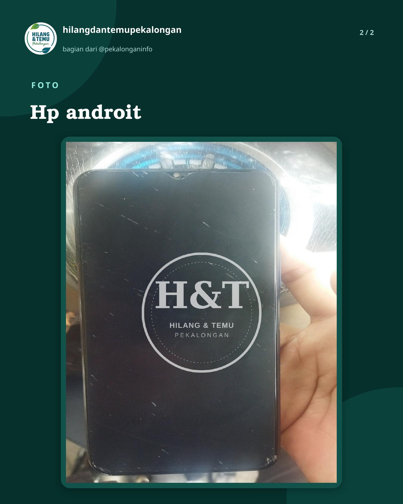 Slide 2 laporan Hp androit