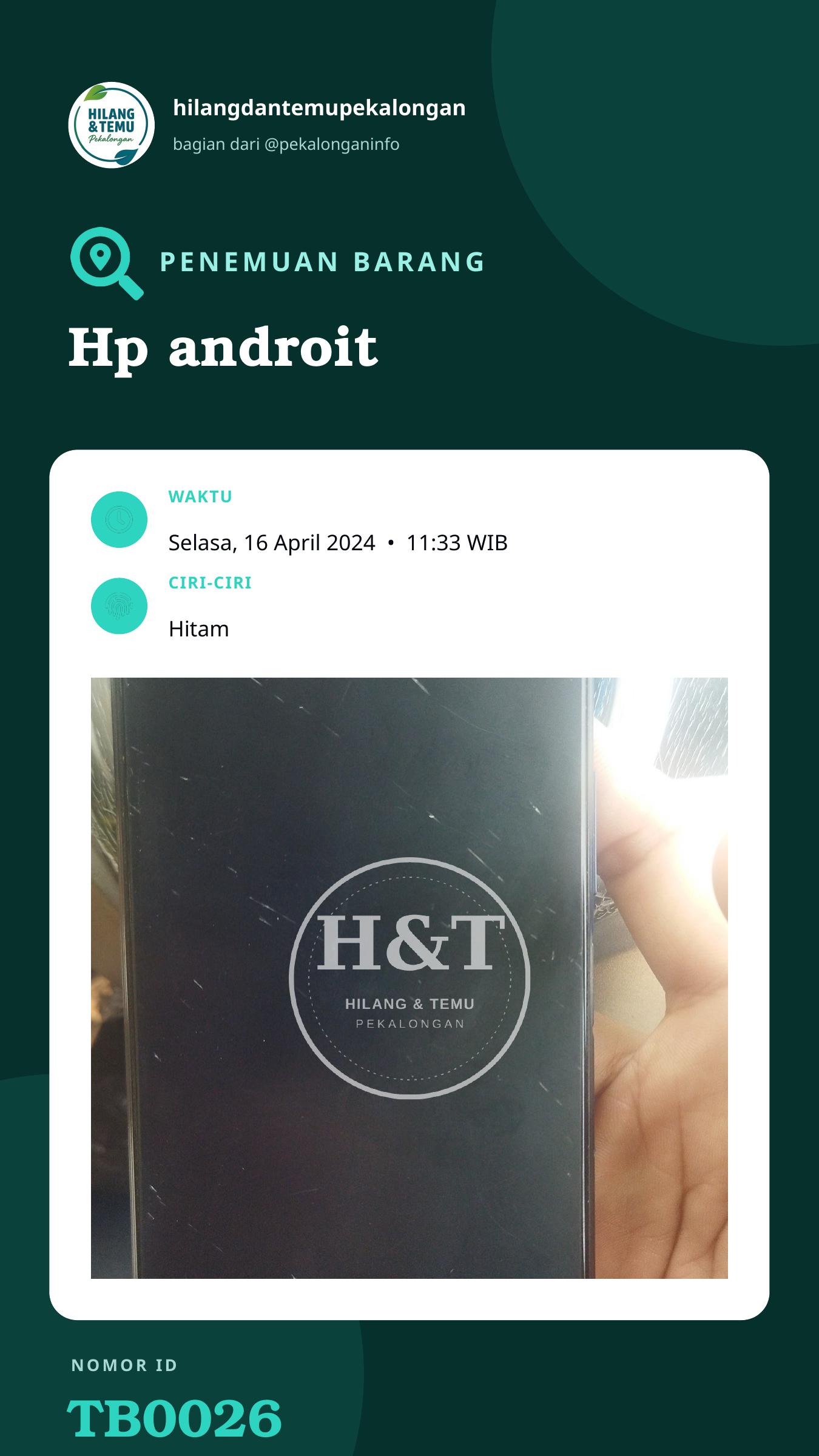 Story 9:16 laporan Hp androit