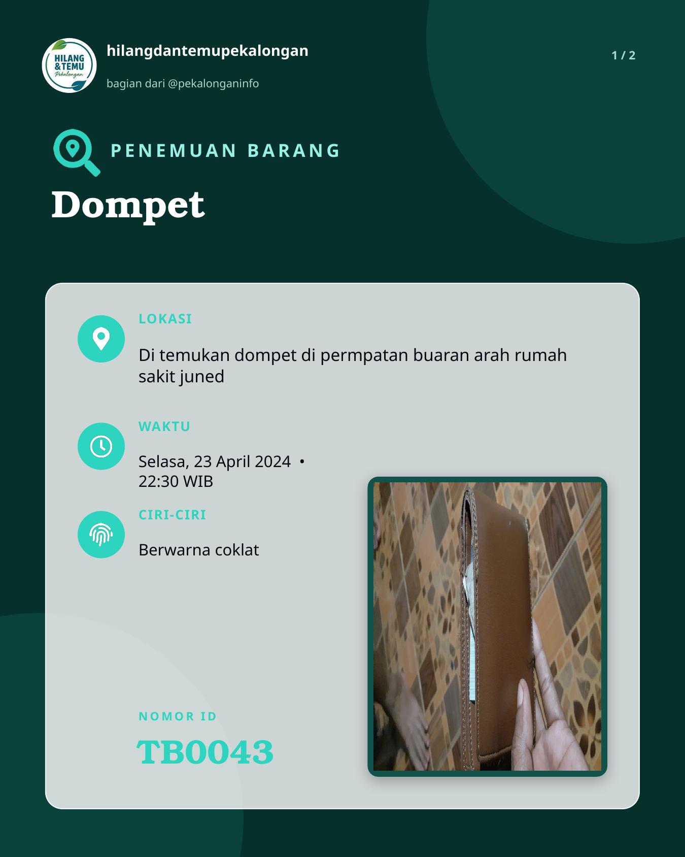 Slide 1 laporan Dompet