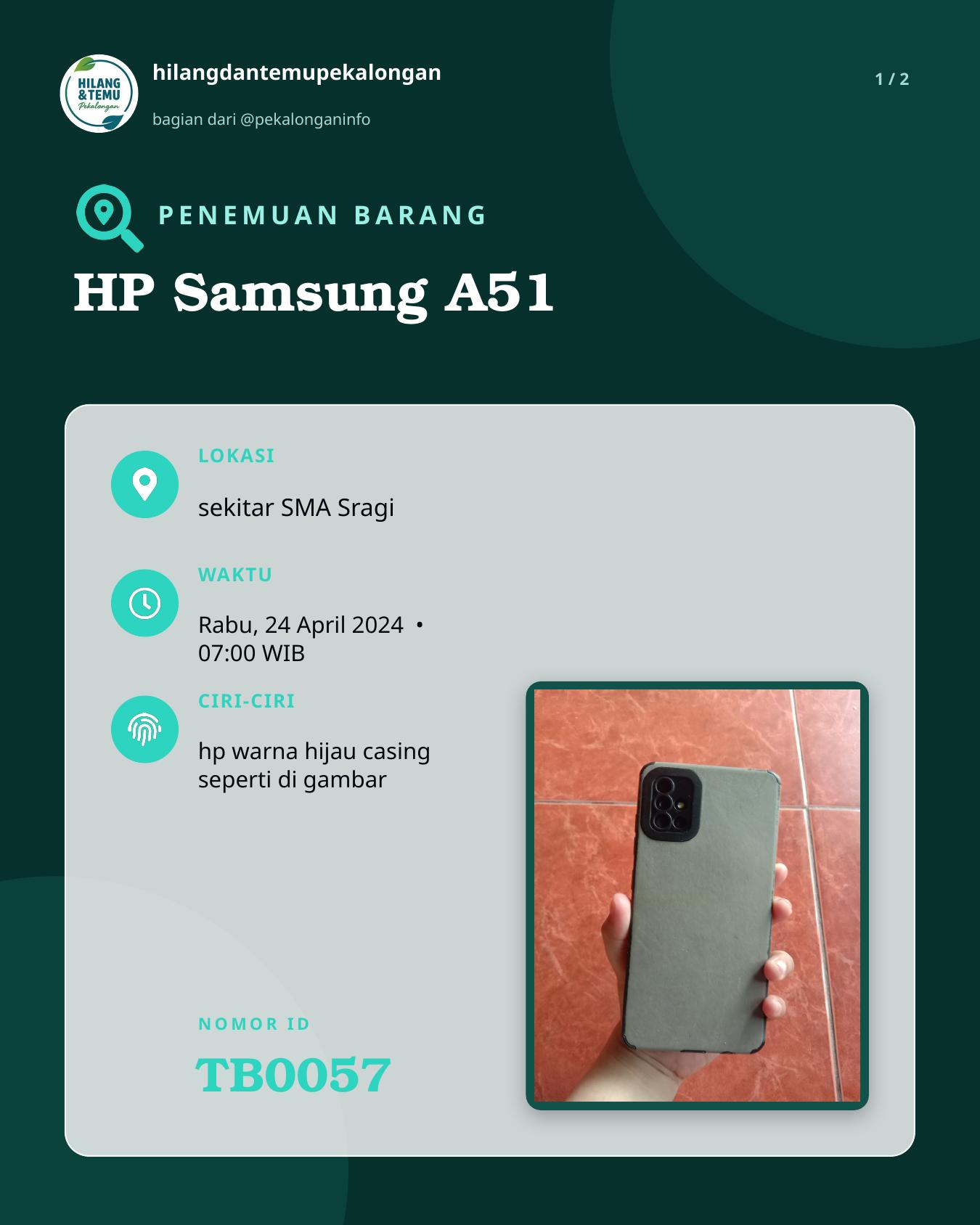 Slide 1 laporan HP Samsung A51
