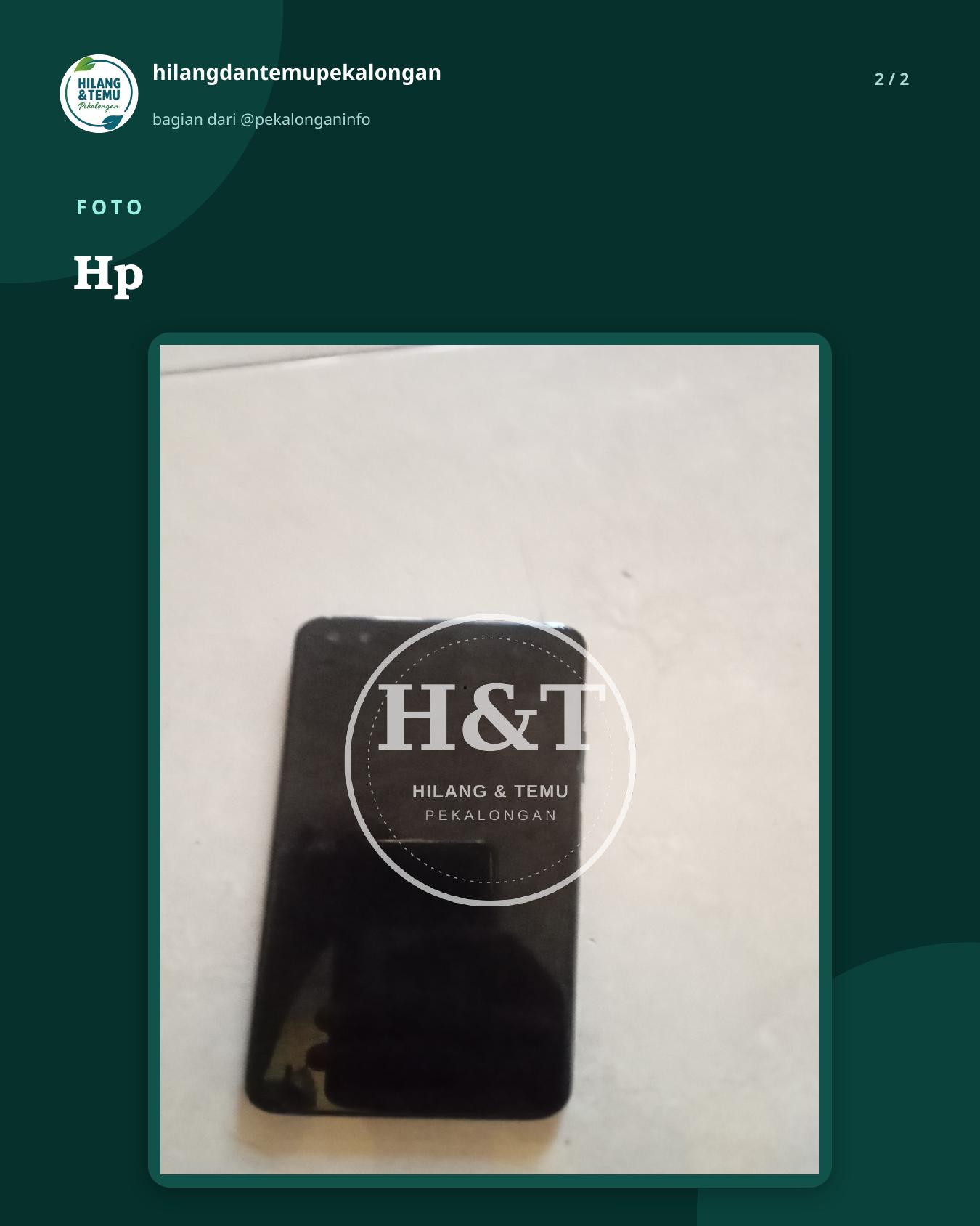 Slide 2 laporan Hp