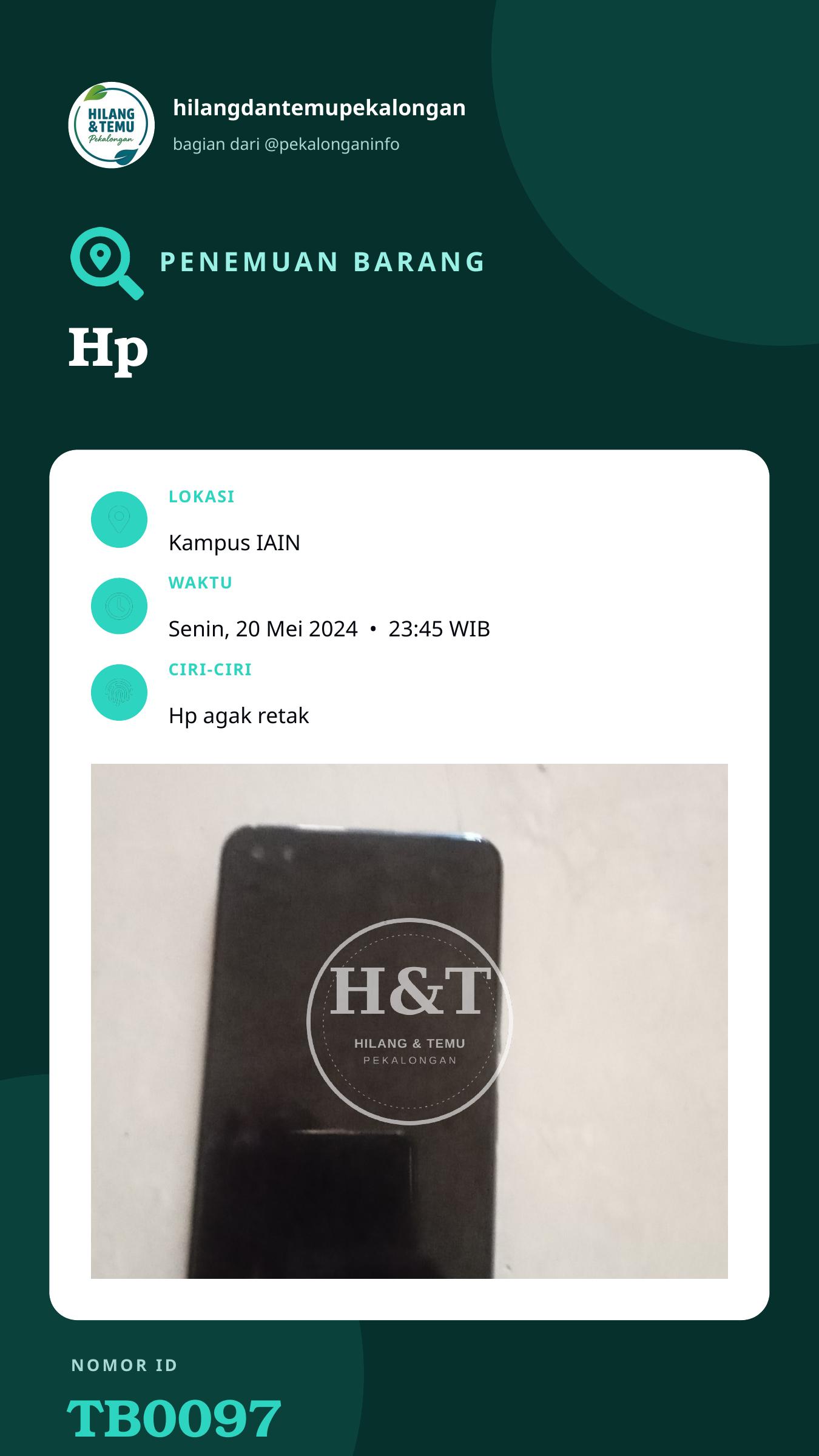 Story 9:16 laporan Hp
