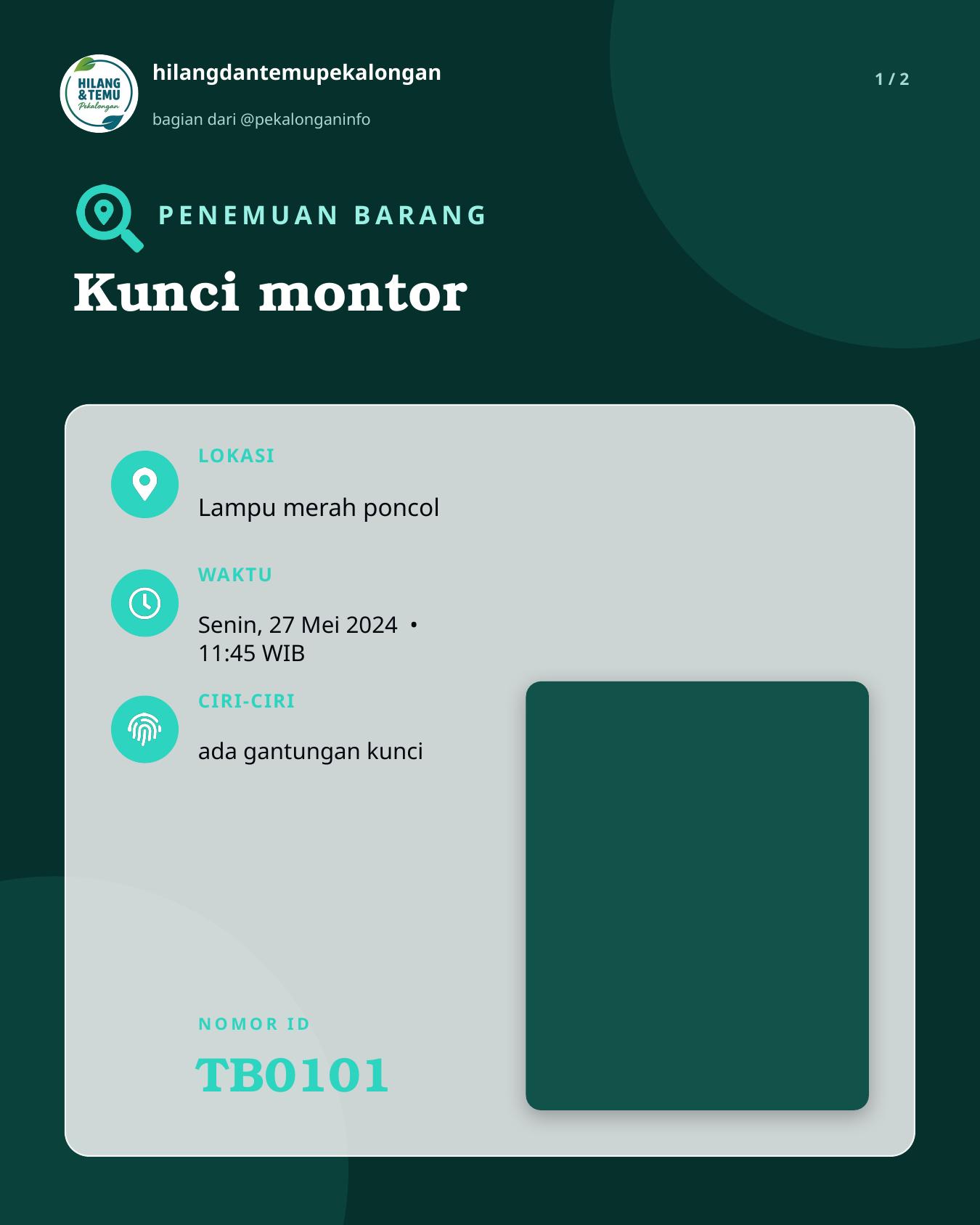 Slide 1 laporan Kunci montor