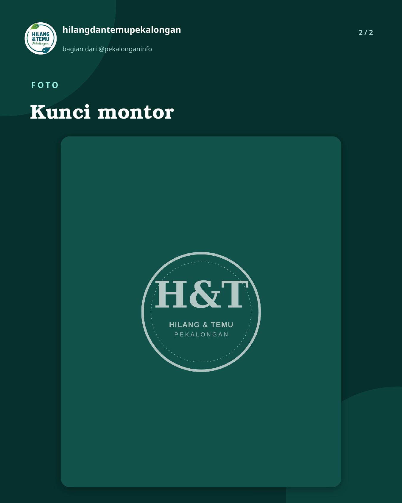 Slide 2 laporan Kunci montor