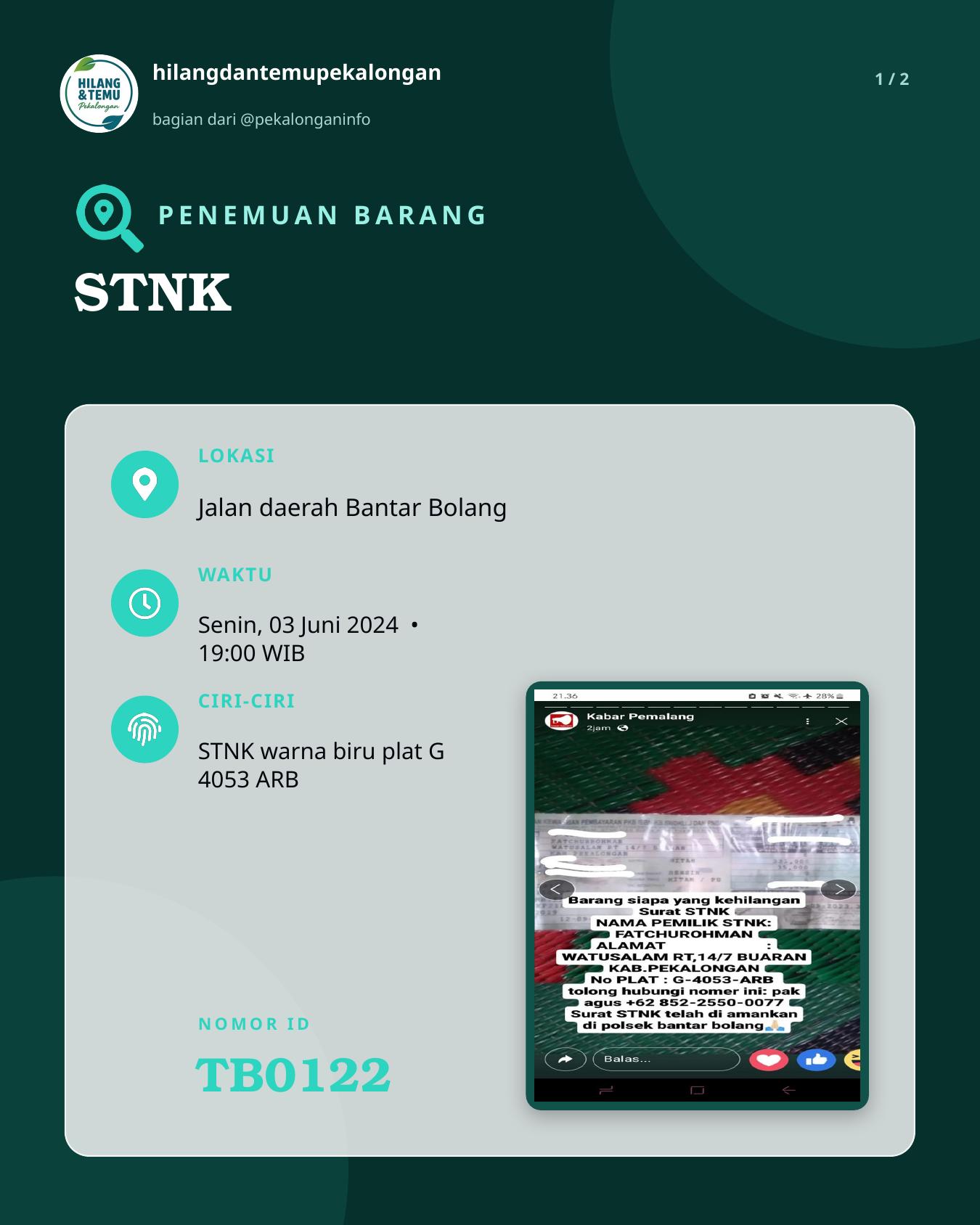 Slide 1 laporan STNK