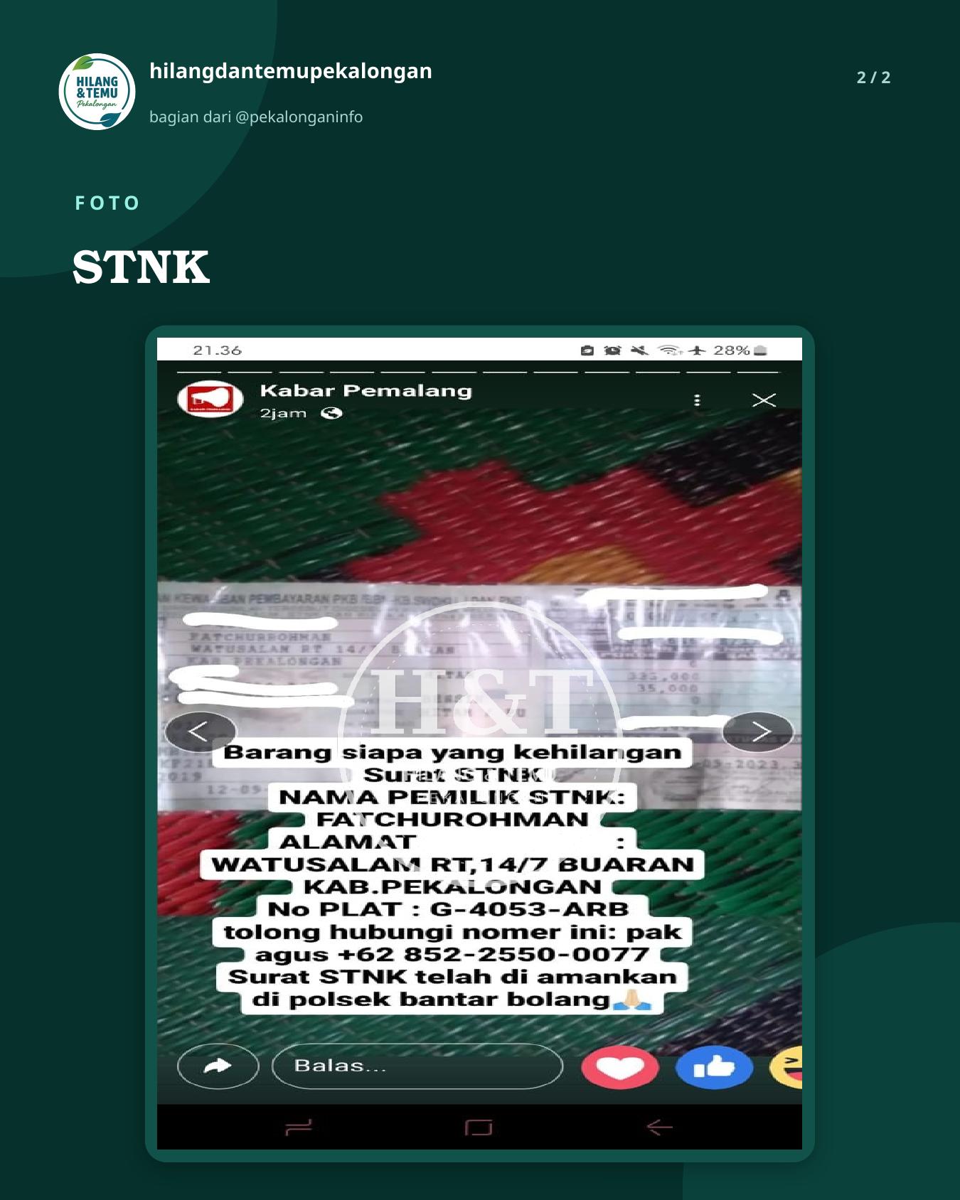 Slide 2 laporan STNK