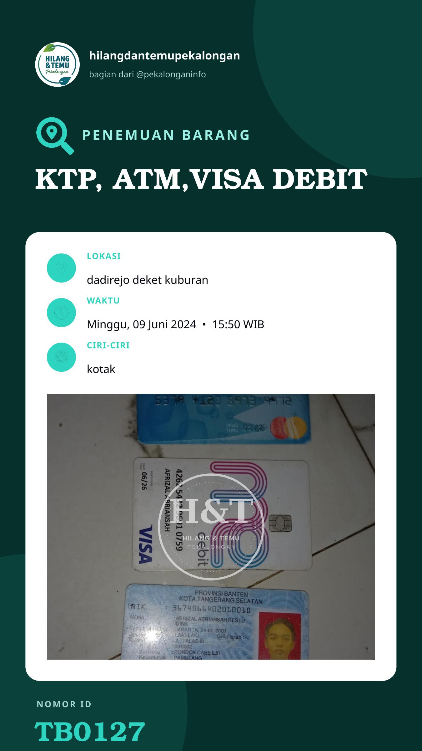Story 9:16 laporan KTP, ATM,VISA DEBIT