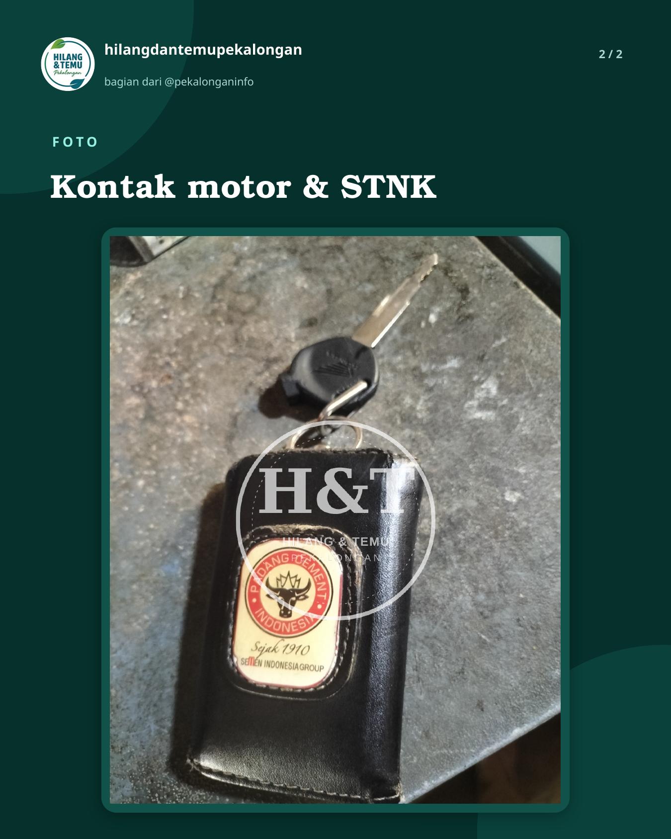 Slide 2 laporan Kontak motor & STNK