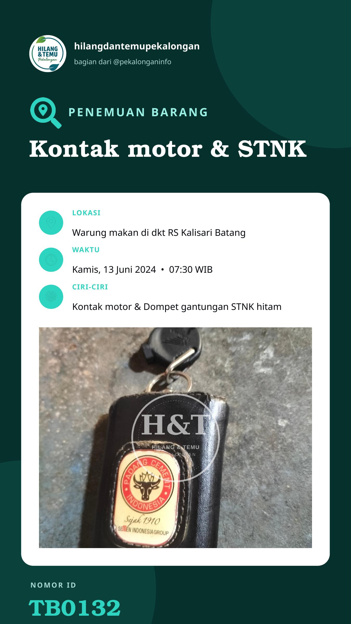 Story 9:16 laporan Kontak motor & STNK