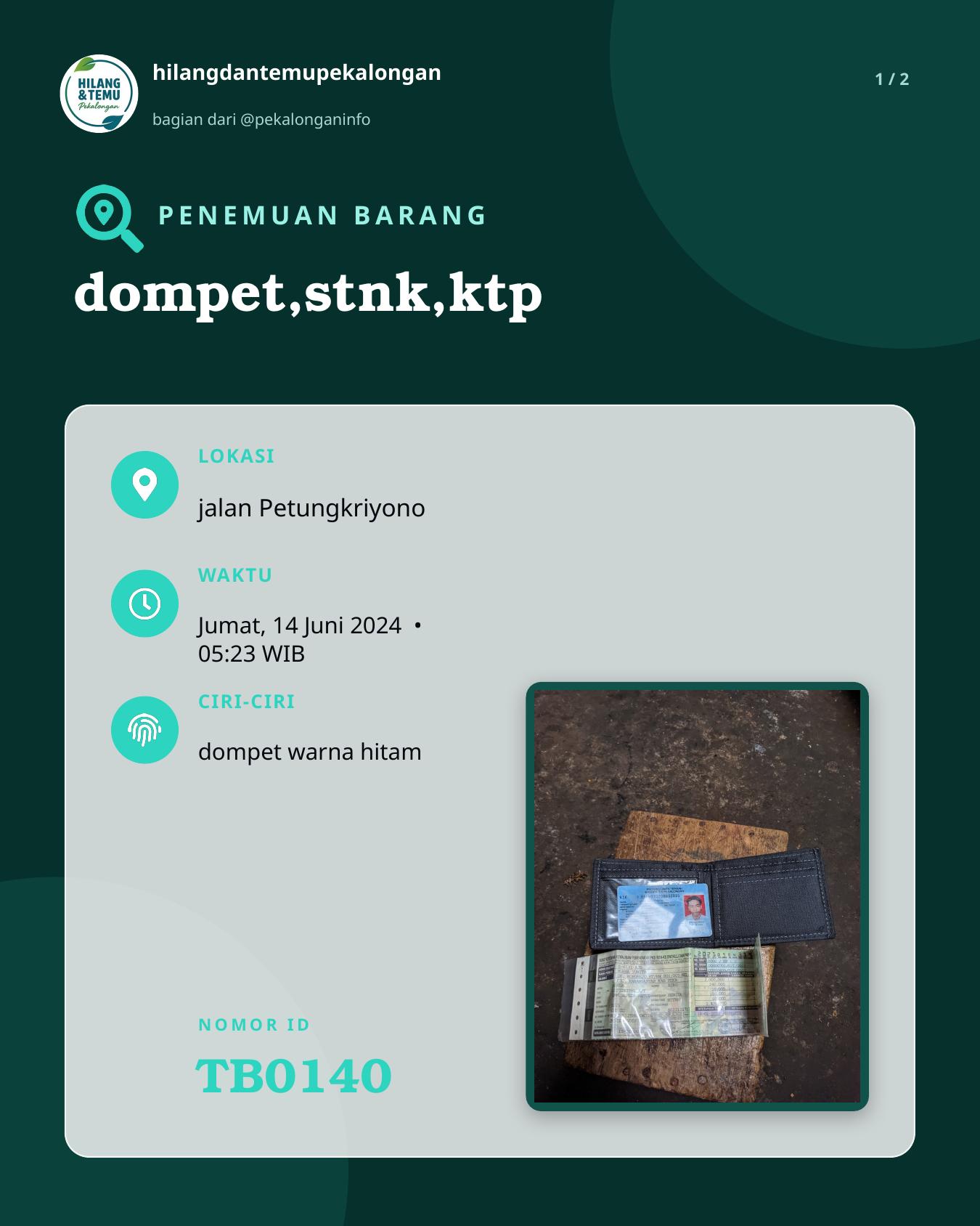 Slide 1 laporan dompet,stnk,ktp
