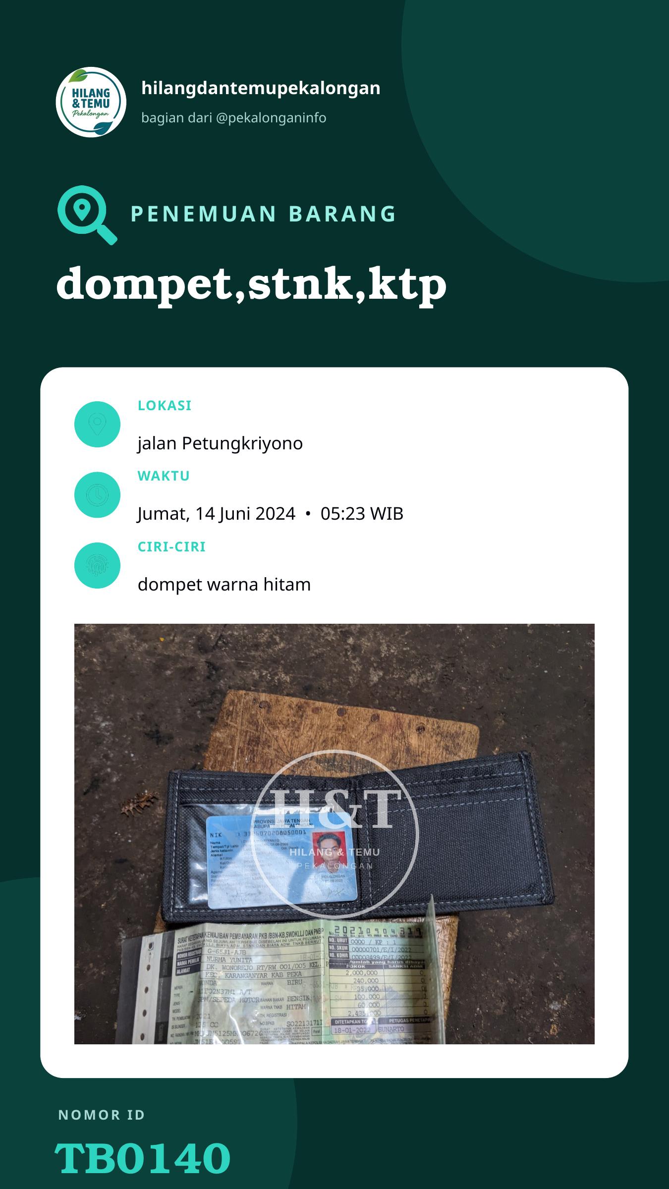 Story 9:16 laporan dompet,stnk,ktp