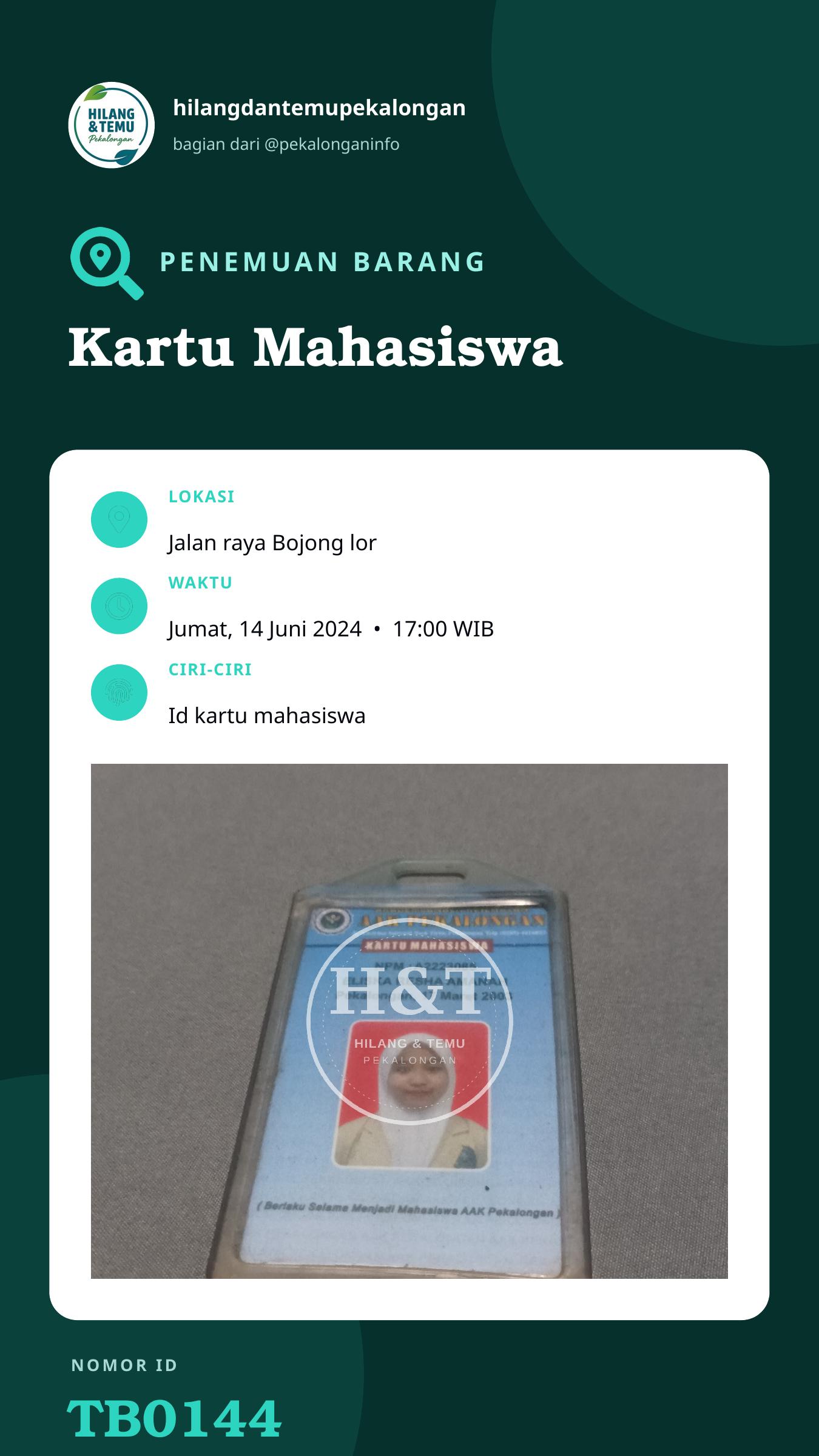 Story 9:16 laporan Kartu Mahasiswa