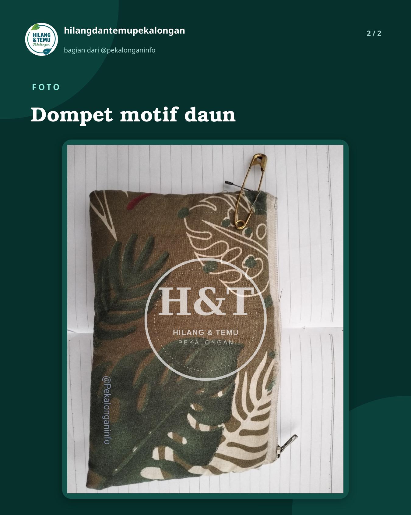 Slide 2 laporan Dompet motif daun