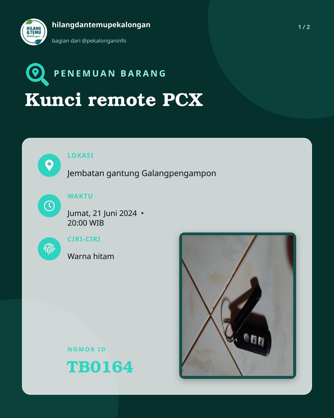 Slide 1 laporan Kunci remote PCX