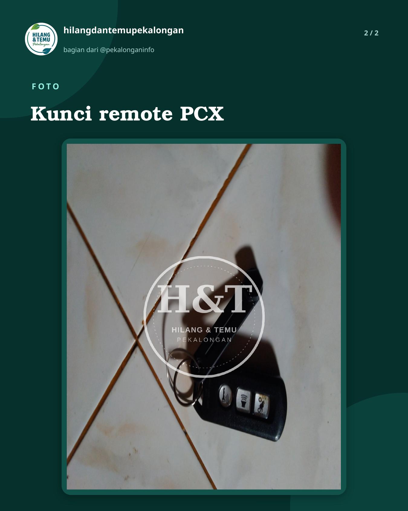Slide 2 laporan Kunci remote PCX