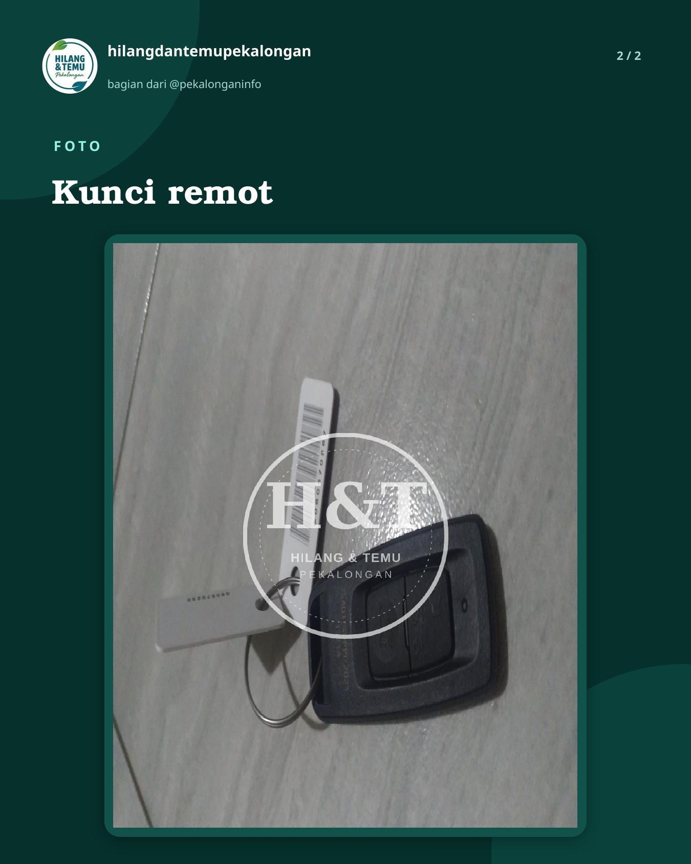 Slide 2 laporan Kunci remot