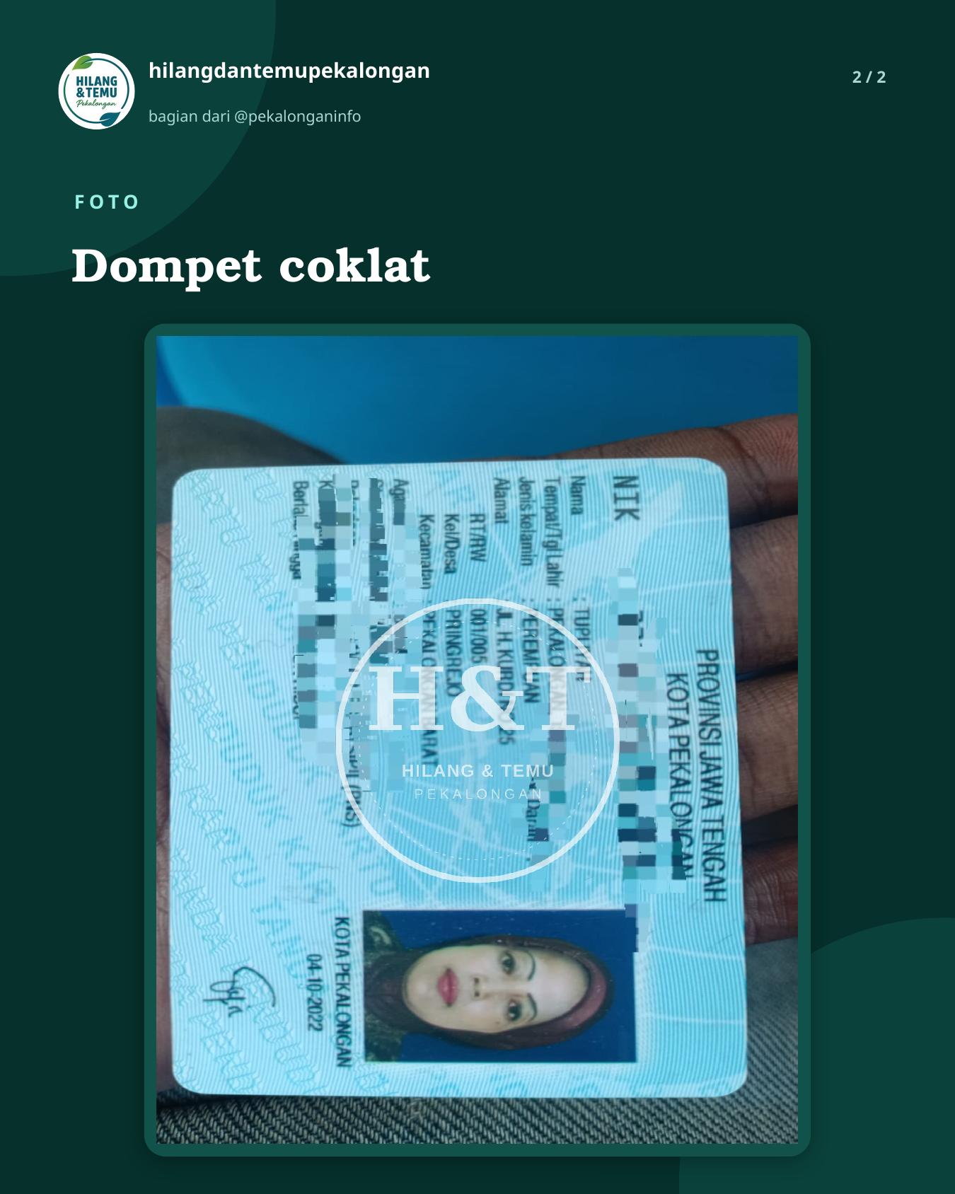 Slide 2 laporan Dompet coklat