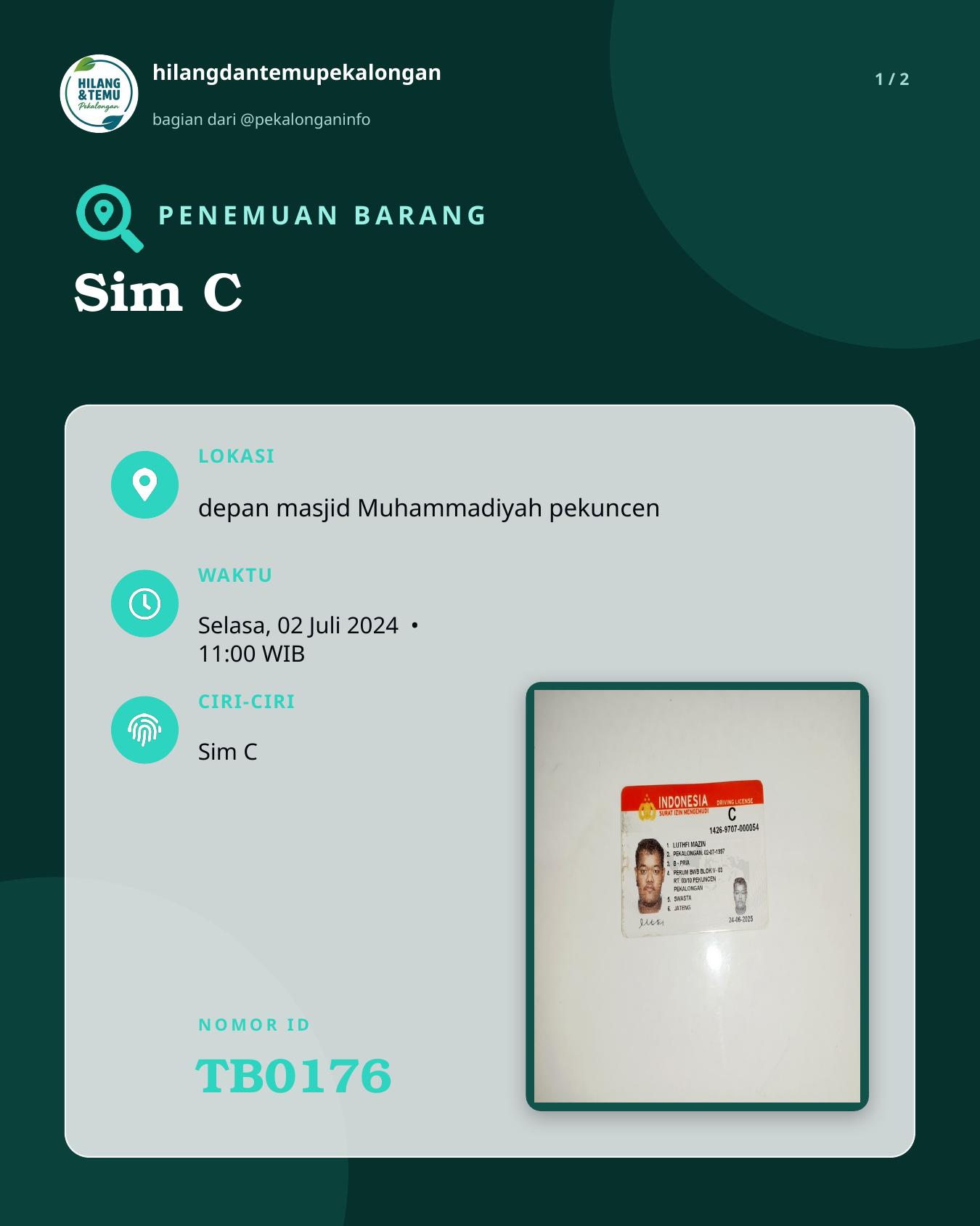 Slide 1 laporan Sim C