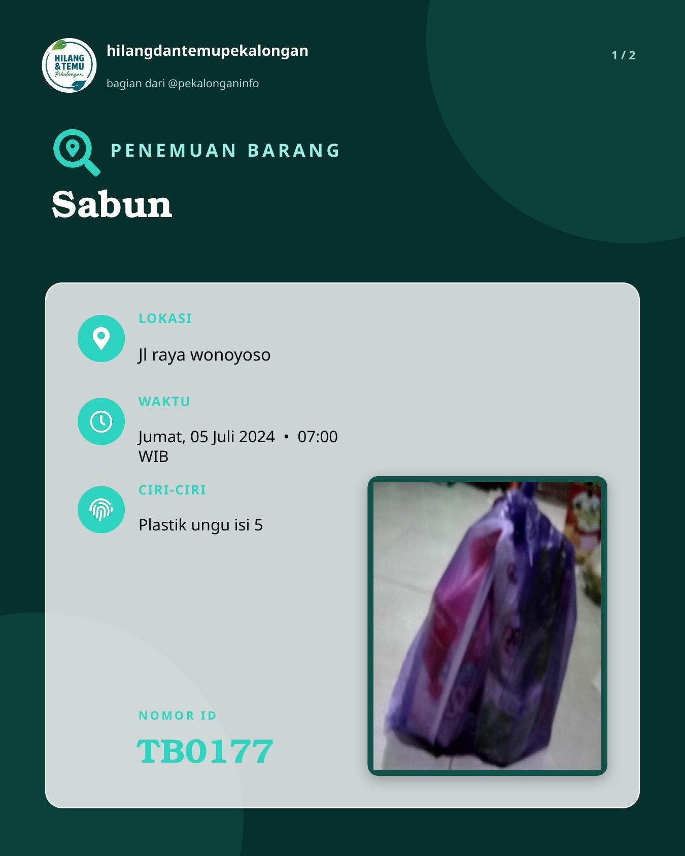 Slide 1 laporan Sabun
