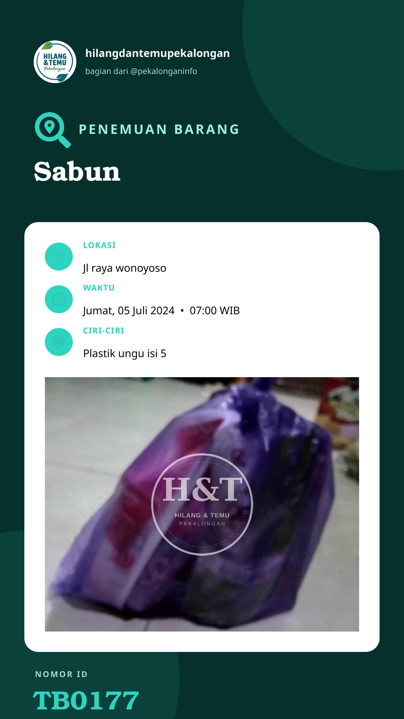 Story 9:16 laporan Sabun
