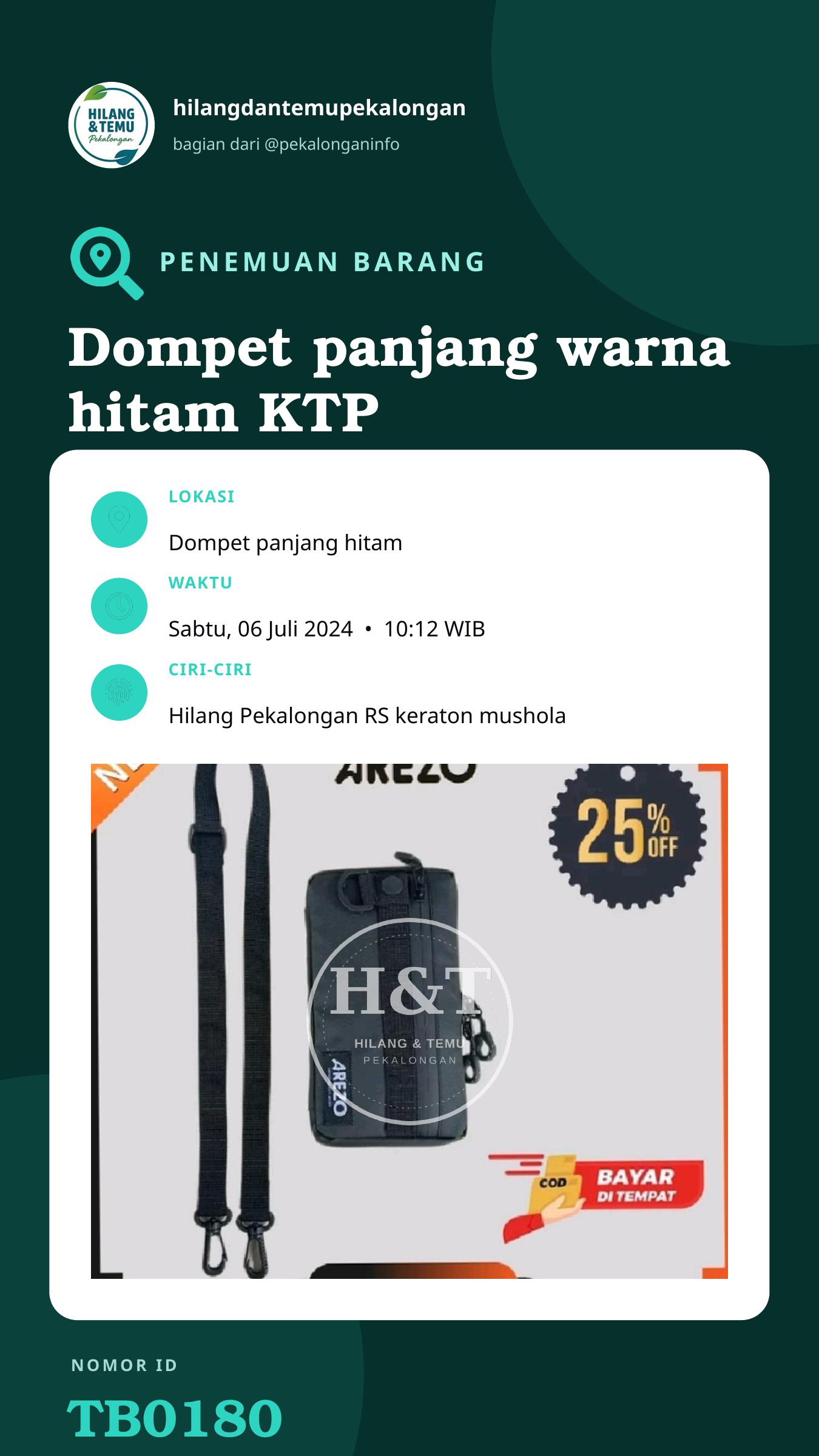Story 9:16 laporan Dompet panjang warna hitam KTP sama sim A STNK kartu etol