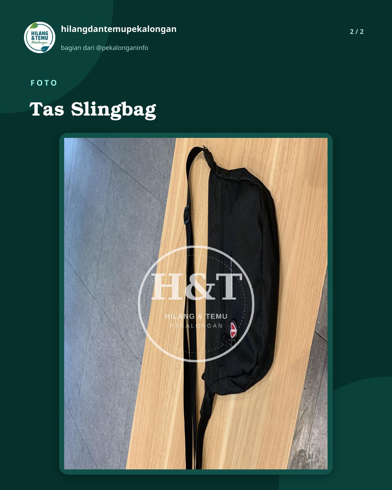 Slide 2 laporan Tas Slingbag