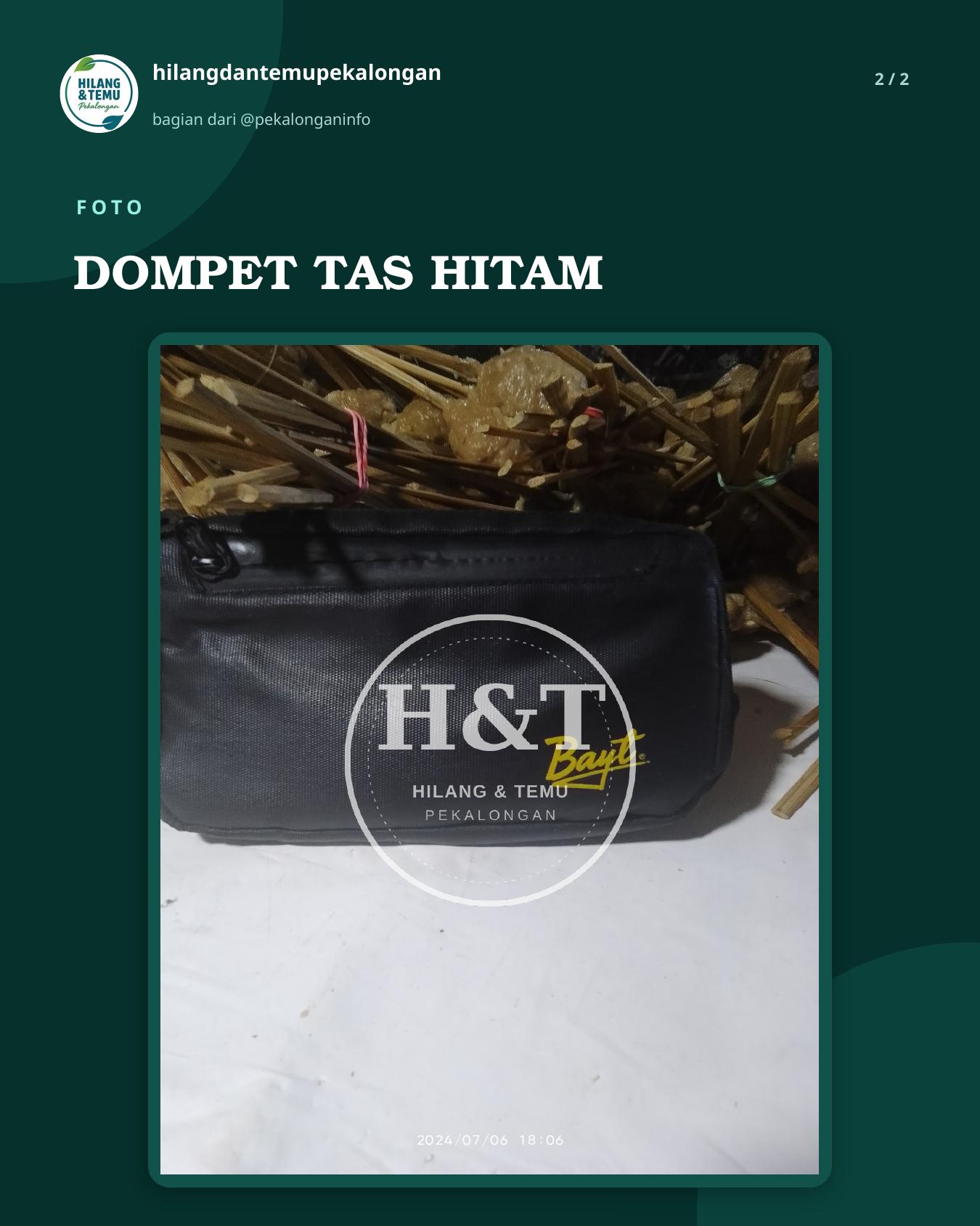Slide 2 laporan DOMPET TAS HITAM